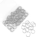 Loose Leaf Binder Office Book Rings 1-Inch（100 Pack）, with Metal Nickel Plated for Key,for Index Cards and School，Sliver