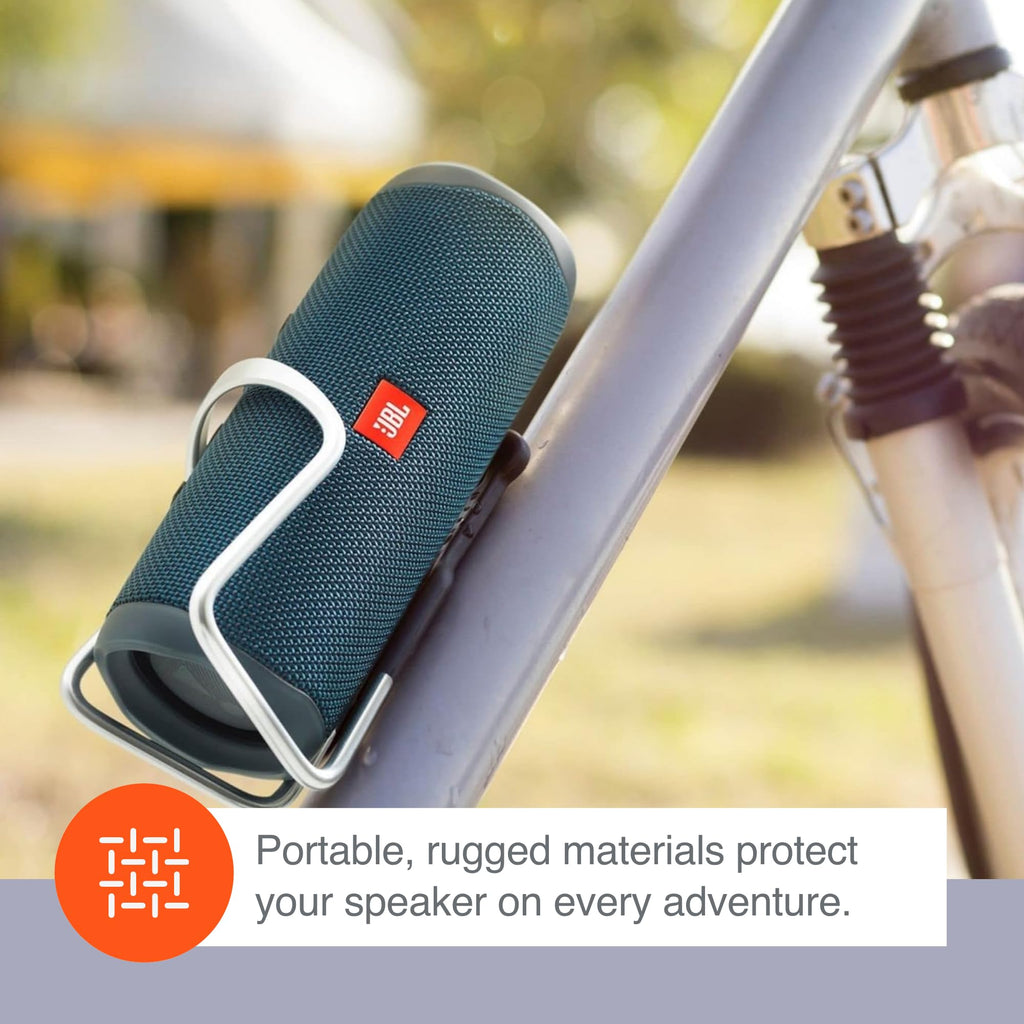 JBL Flip 5 (Black) + Bundle with divvi! Protective Hardshell Case