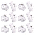 12 Pack Black Square Claw Clips, Big and Small Neutral Rectangle Hair Claw, Non-slip Matte Large Hair Clips for Women,Strong Hold jaw clip for Thick Thin Hair