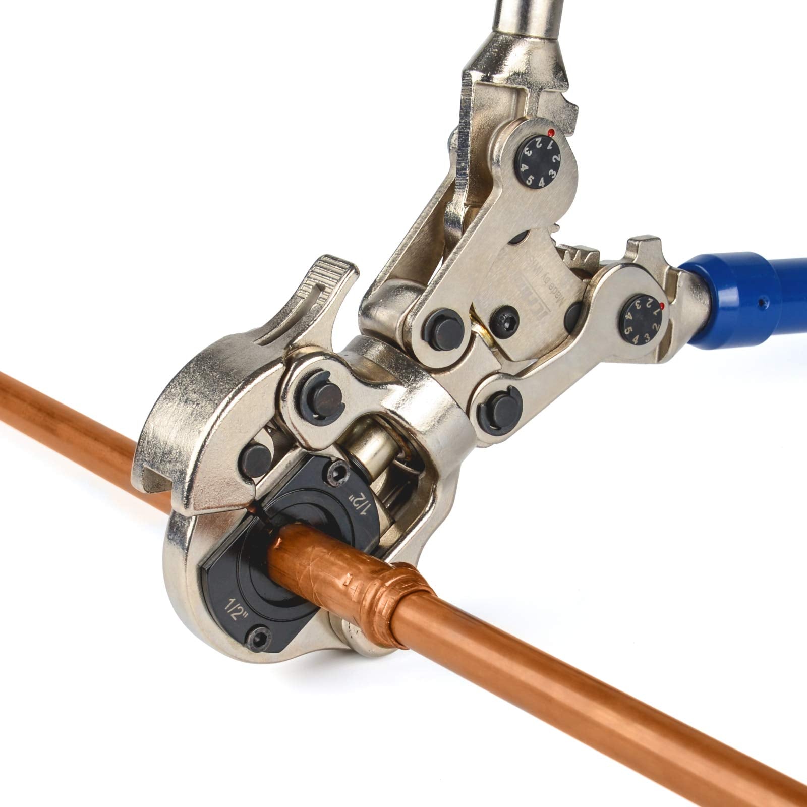 iCrimp Copper Tube Press Tool 1/4"-7/8" for HVAC/R Refrigerant Lines, O-Ring Sealed Solderless Fitting Connection