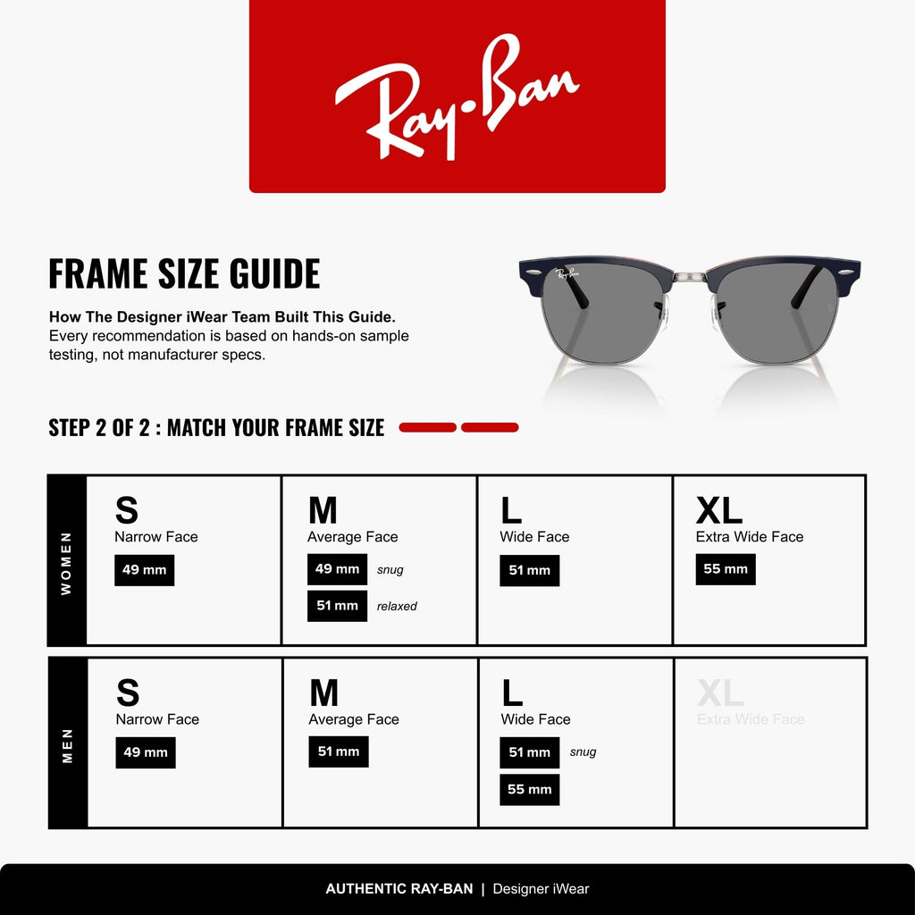 Ray-Ban RB3016 Clubmaster Classic Square Sunglasses for Men for Women