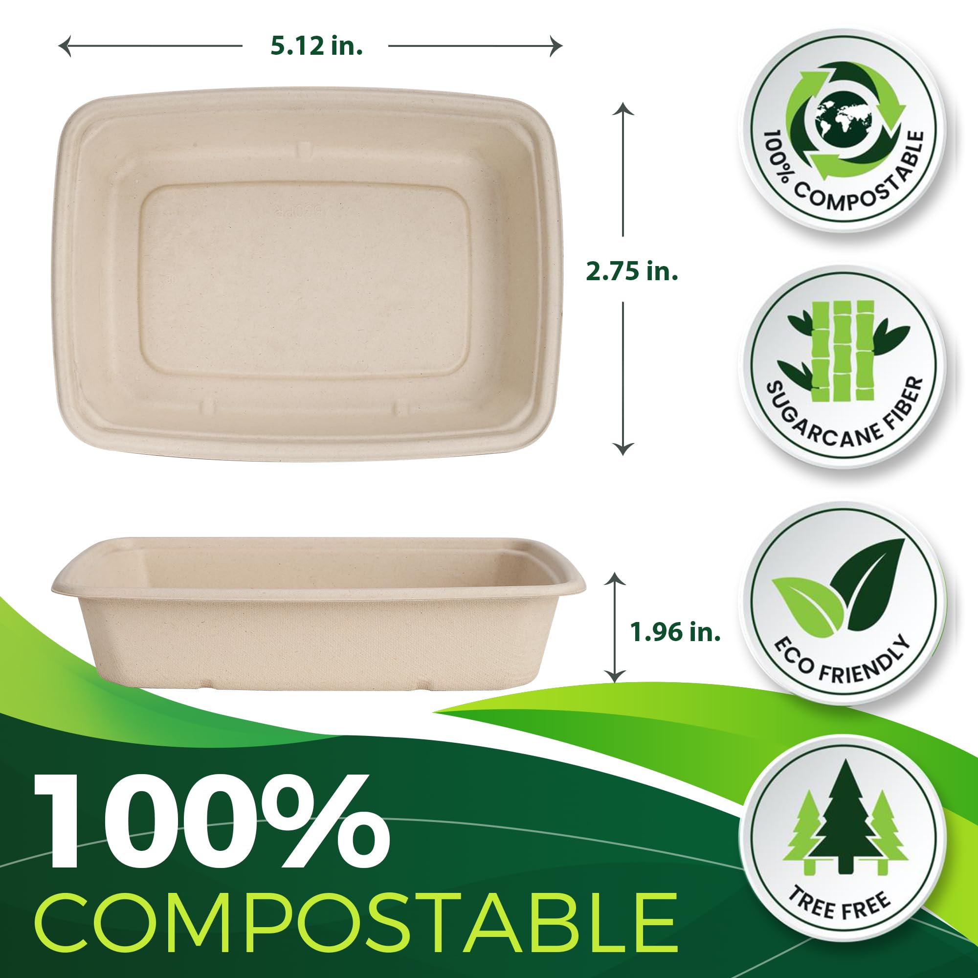 4oz Disposable Paper Cups [100-Pack], Sturdy Small/Mini Paper Cups/bowls, Perfect for Dip Sauce, Tasting and Snacks, 100% Compostable Sample Cups