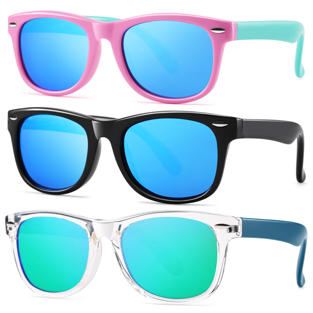 Pro Acme Kids Polarized Sunglasses, Flexible TPEE Frame Shades for Toddler Girls Boys, Ages 3-12