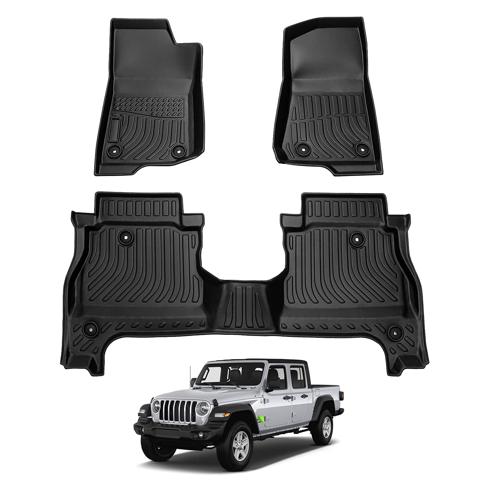 Cartist Floor Mats Compatible with Kia EV6 2022 2023 2024 2025 2026 Accessories All Weather Floor Liner Front & Rear 2 Rows Car Carpet Protection TPE Odorless