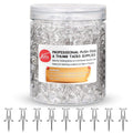 Push Pins 600 Count, Standard Clear Thumb Tacks Steel Point and Clear Plastic Head