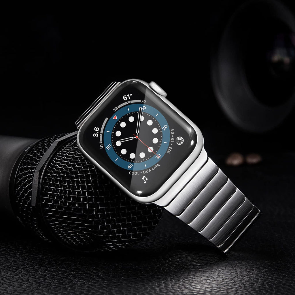 NewWays Titanium & Stainless Steel Link Bracelet for Apple Watch Band Ultra 3 2 1 Band 49mm Series11 10 46mm 42mm 45mm 44mm 41mm 40mm 38mm Series 3-11