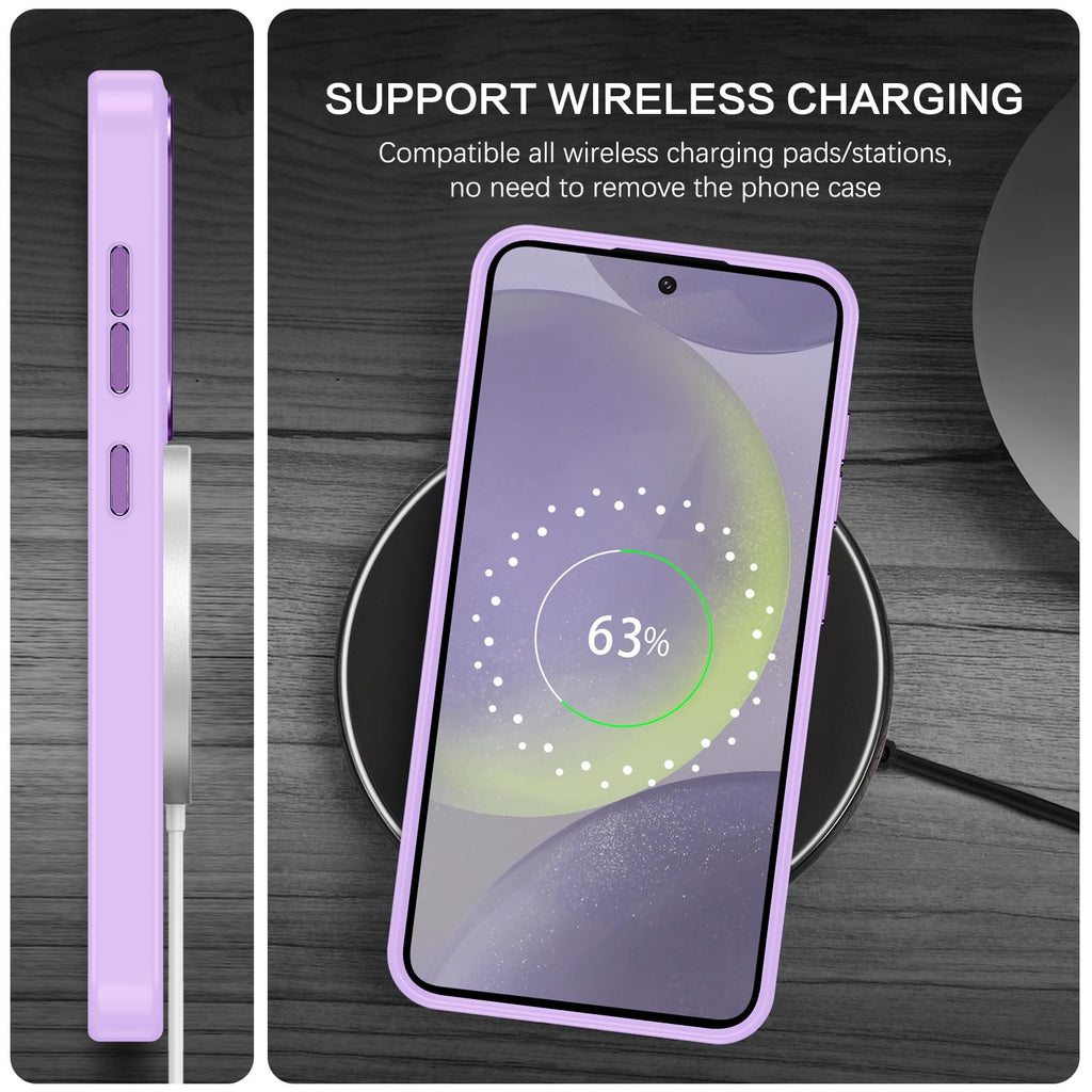 BENTOBEN Magnetic for Samsung Galaxy S24 Plus Case [Compatible with Magsafe] Translucent Matte Slim Thin Shockproof Anti-Yellow Women Men Protective Phone Cases Cover for Samsung S24 Plus 6.7", Black