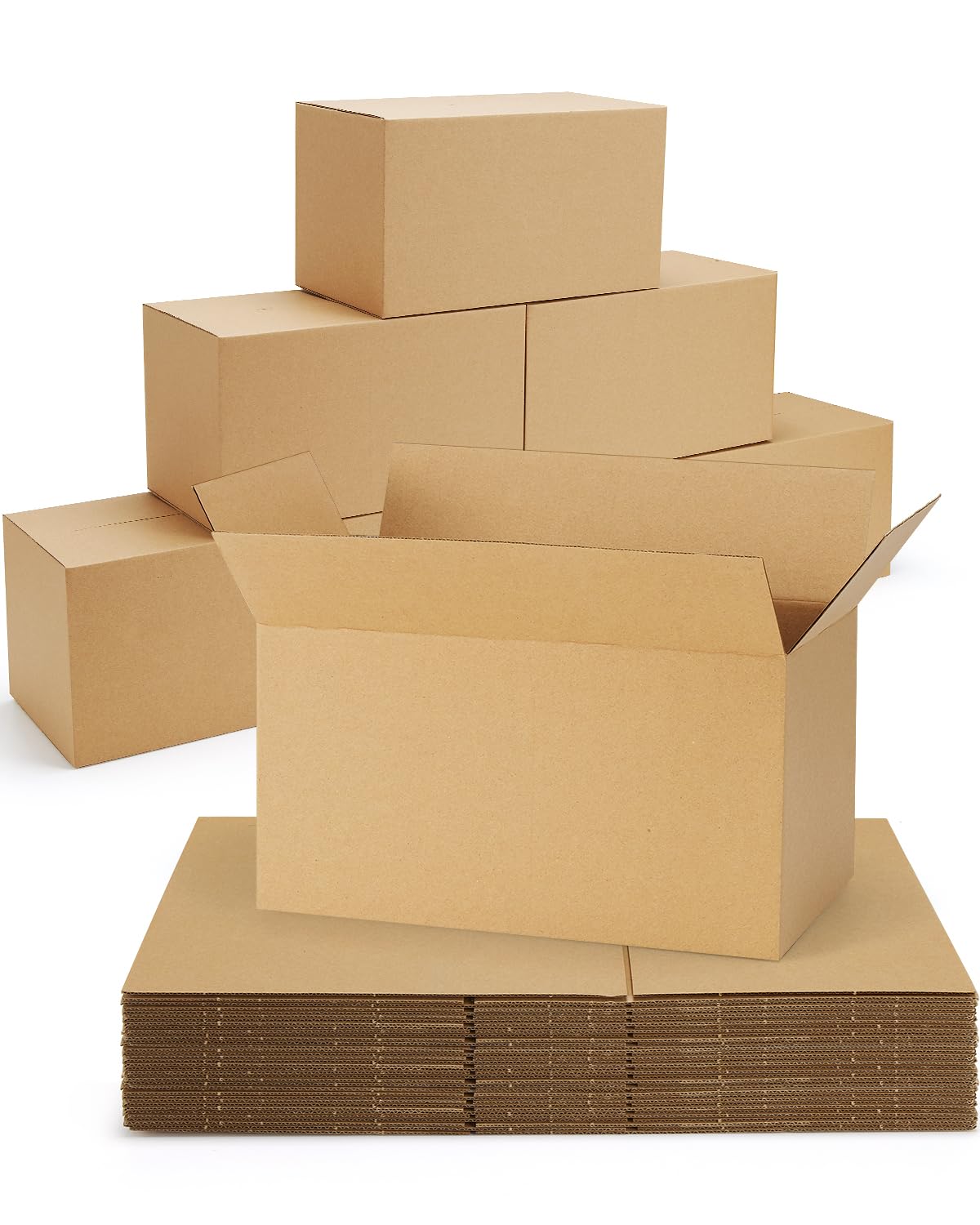 40-Pack-Small-Shipping-Boxes-6x4x4, Corrugated-Cardboard-Boxes-for-Packaging-Small-Business, Brown-Boxes-Mailers