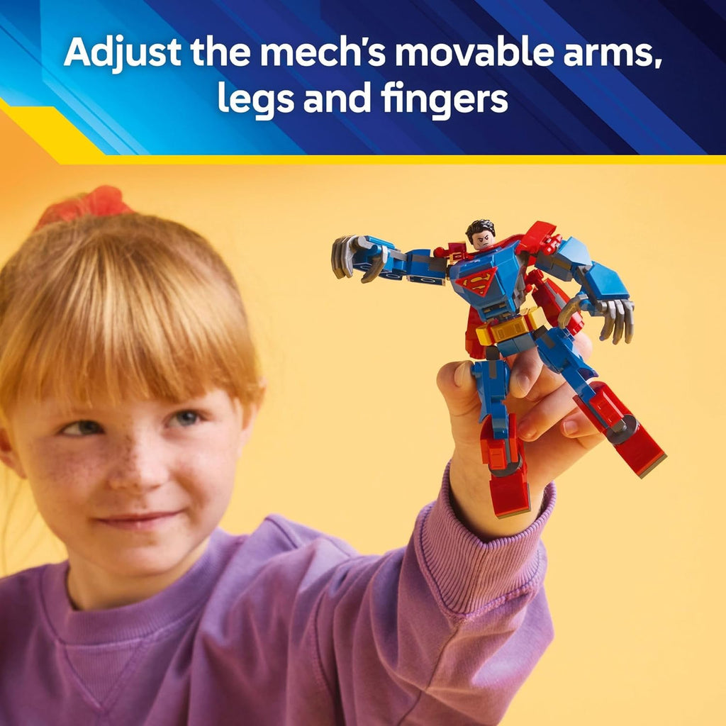 LEGO DC Superman Mech vs. Lex Luthor Building Toy - Superman Toy for Kids, Boys and Girls, Ages 6+ - Buildable Action Figure - Superhero Gift for Birthday - 76302