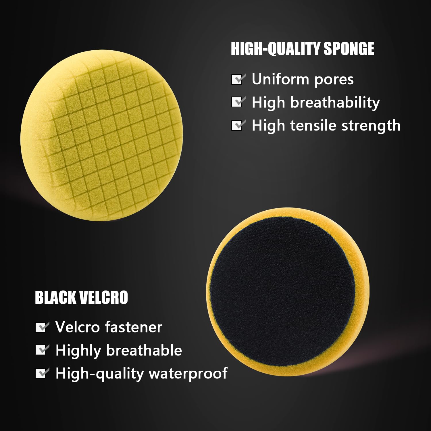Blue T60 Moderate-Cut Foam Polishing Pads, SPTA 1Pc 3.5 Inch Face for 3 Inch 80mm Backing Plate Compound Buffing Sponge Pads for Car Buffer Polisher Compounding, Polishing and Waxing -FPTSS3G
