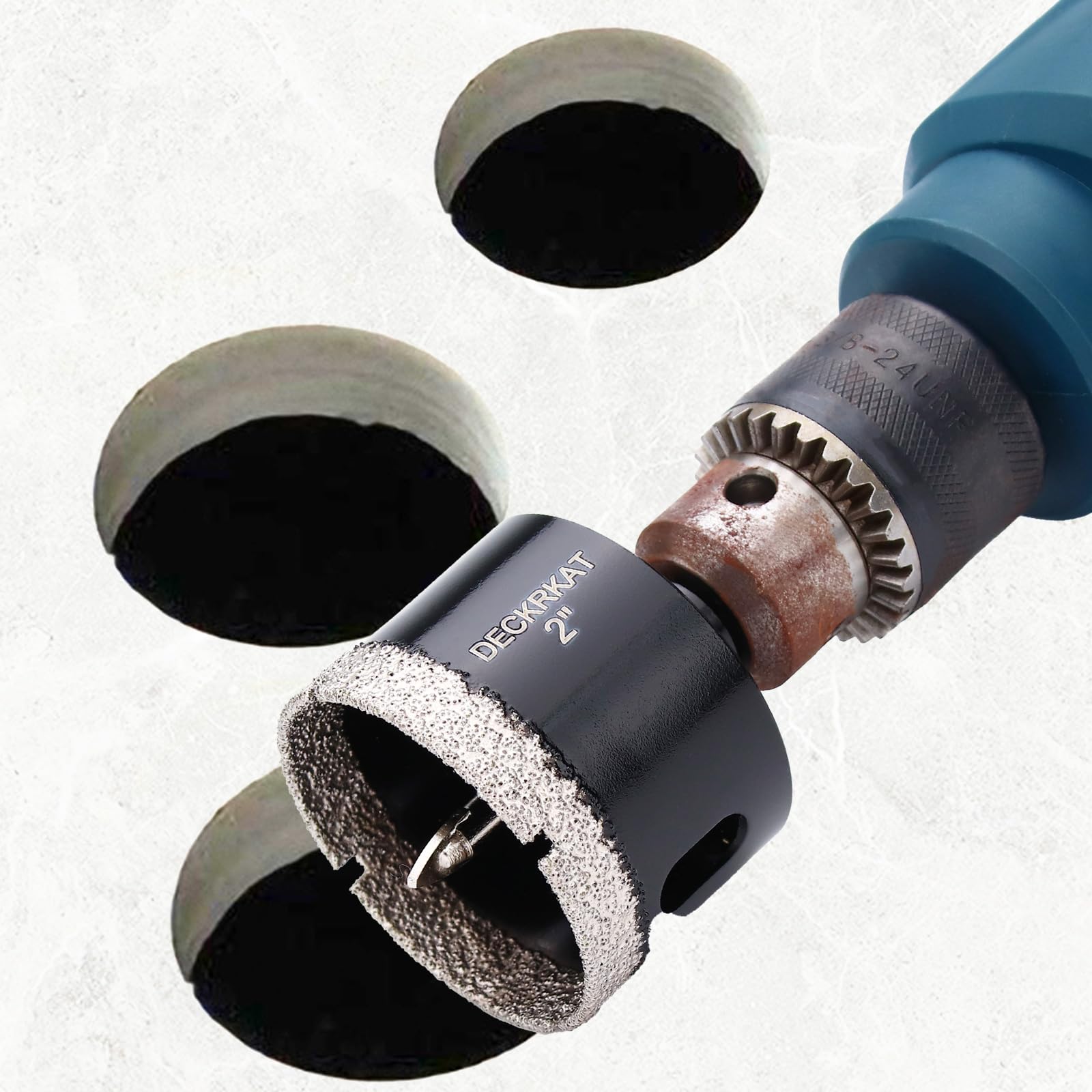 1 Inch Diamond Hole-Saw Bits with Pilot Drill Bit - 2pc 1" Diamond Tipped Tile Hole Saws with Guiding Bit Accurate Drilling for Porcelain Tile Ceramic Pottery Granite Stone Glass Bottles 25mm