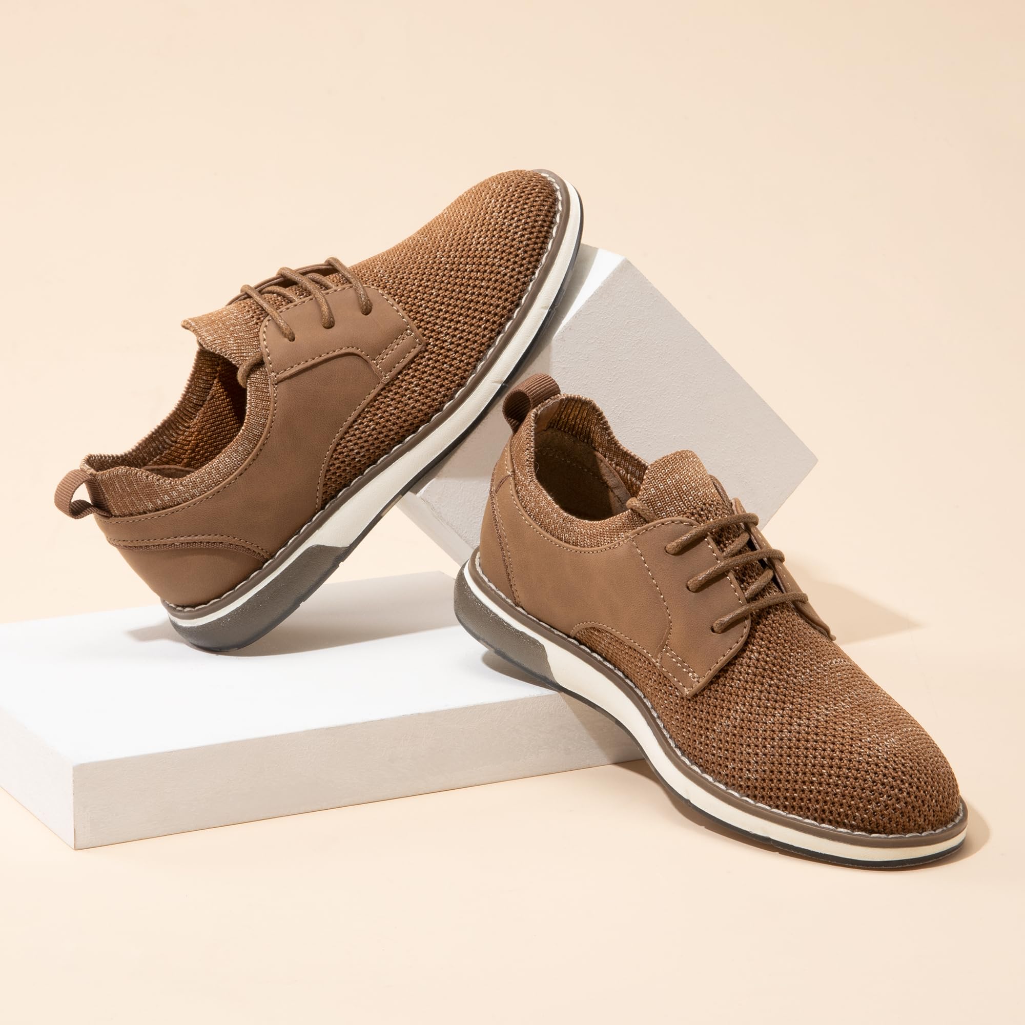 Bruno Marc Boy's Mesh Casual Dress Oxford Breathable Uniform Shoes