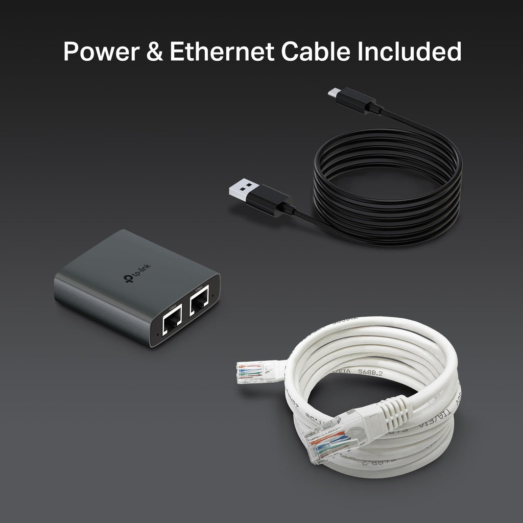 TP-Link Ethernet Splitter 1 to 2, 1000 Mbps High Speed Dual-Port Internet Splitter, Compatible w/ Cat8/7/6/5e/5, USB-C & Ethernet Cables Included, Aluminum Case, Plug and Play for Routers & More EH210