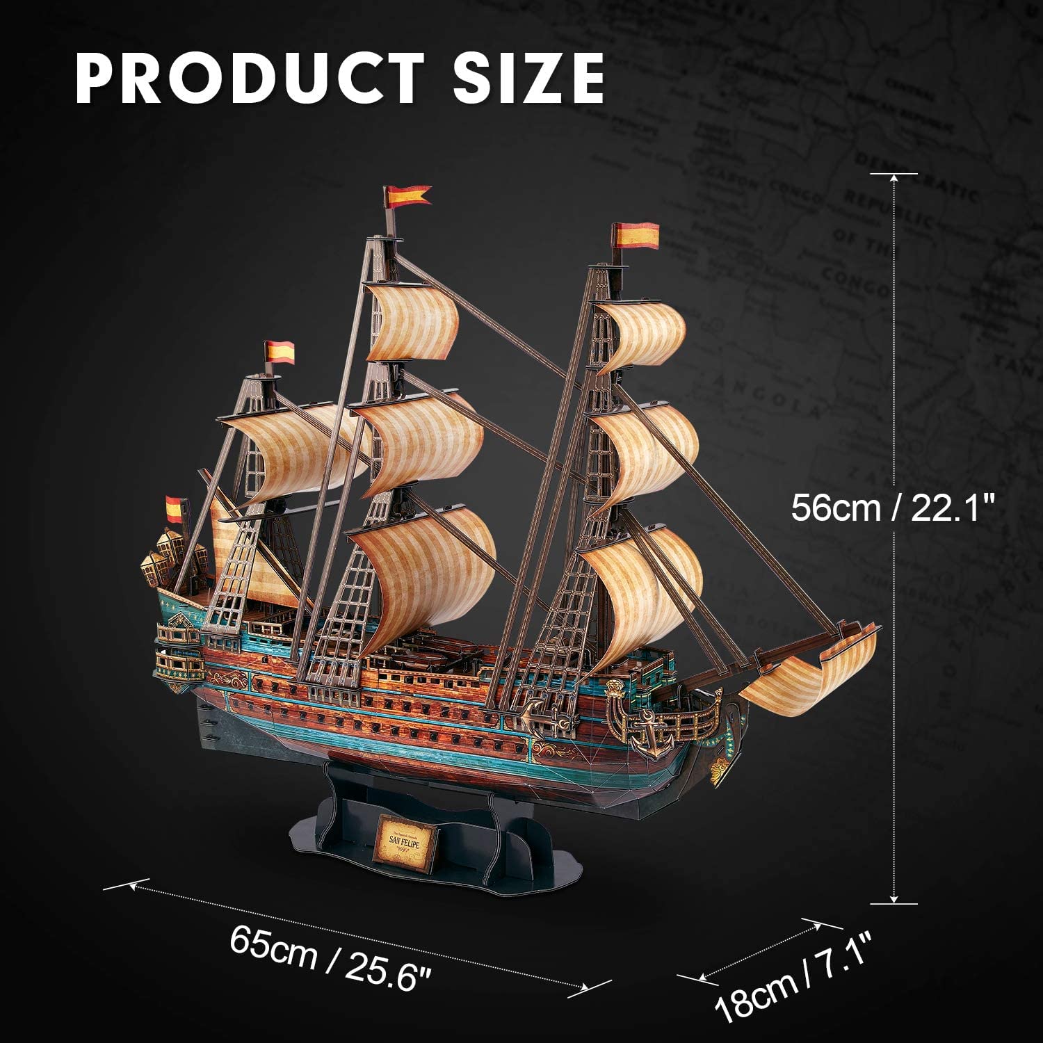 CubicFun 3D Ship Puzzles for USS Constitution Sailing Boat Models for Adults and Teens Toys, 193 Pieces