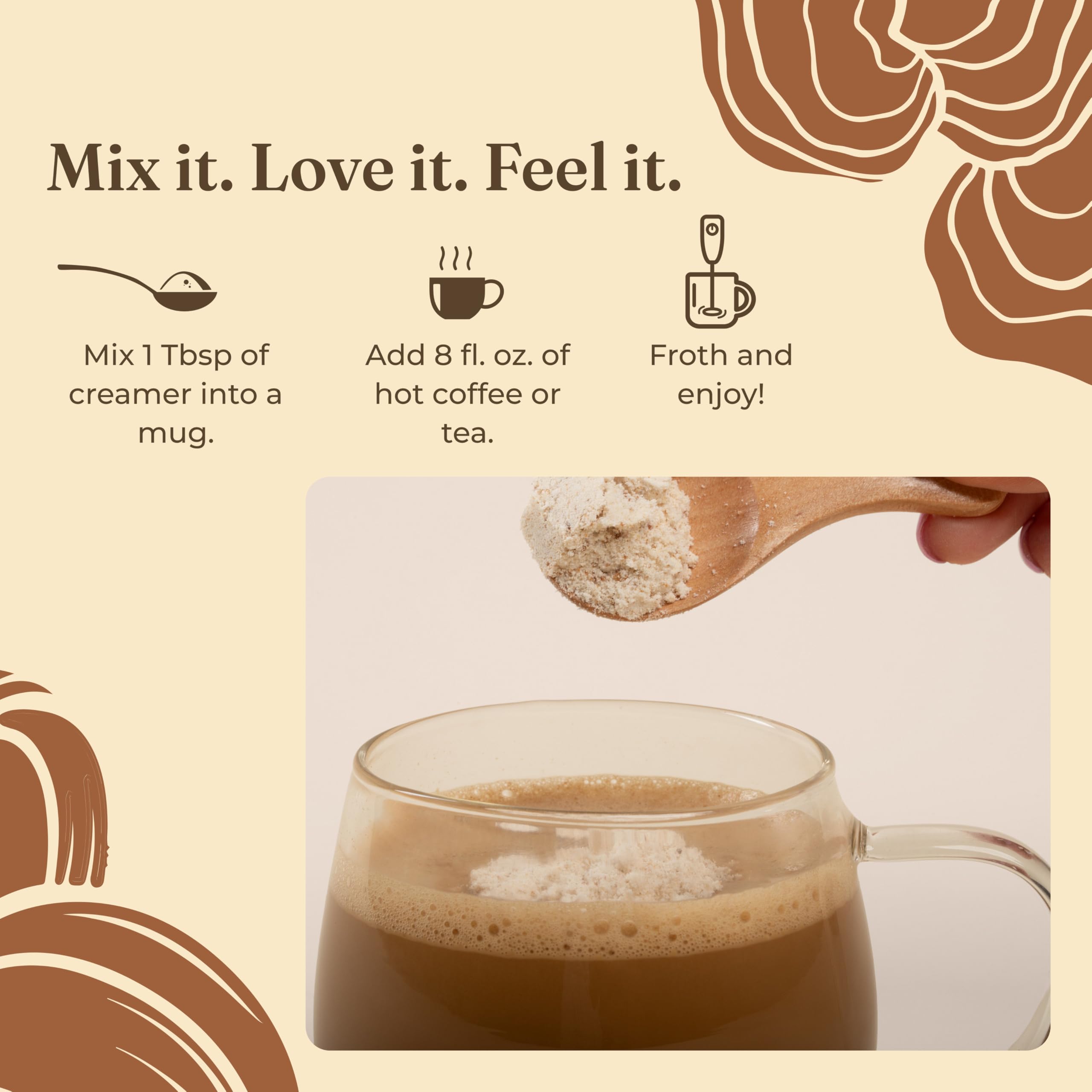 Four Sigmatic Focus Chocolate Coffee Creamer | Organic Non Dairy Coffee Creamer with Lion’s Mane and Vitamin B12 | Chocolate, 4.23 oz