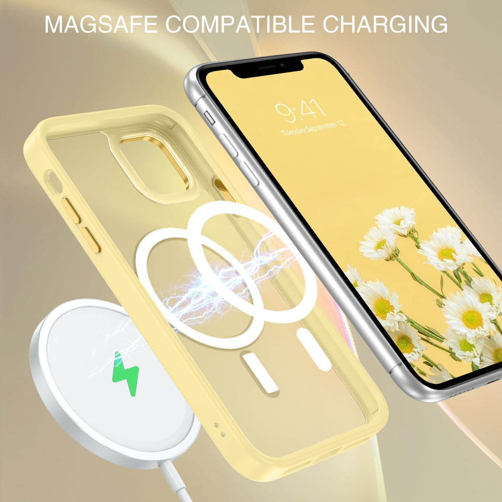 BENTOBEN for iPhone 11 Phone Case, Phone case for iPhone 11 Magnetic Case [Compatible with Mag Safe] Translucent Matte Slim Shockproof Anti-Fingerprint Protective Cover for iPhone 11 6.1’’ Black