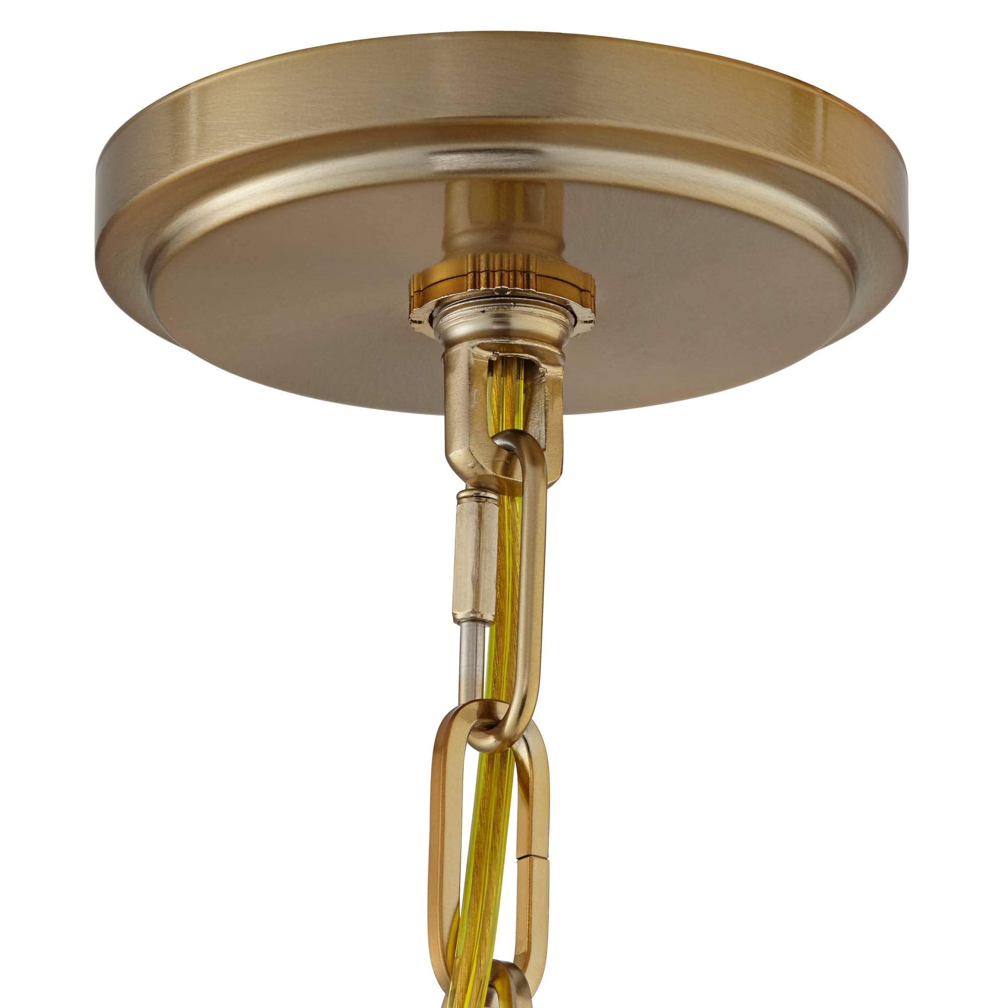 Franklin Iron Works Charleston Satin Nickel Pendant Chandelier 16" Wide Rustic Farmhouse Seeded Clear Glass LED 3-Light Fixture for Dining Room House Foyer Entryway Kitchen Bedroom Living Room