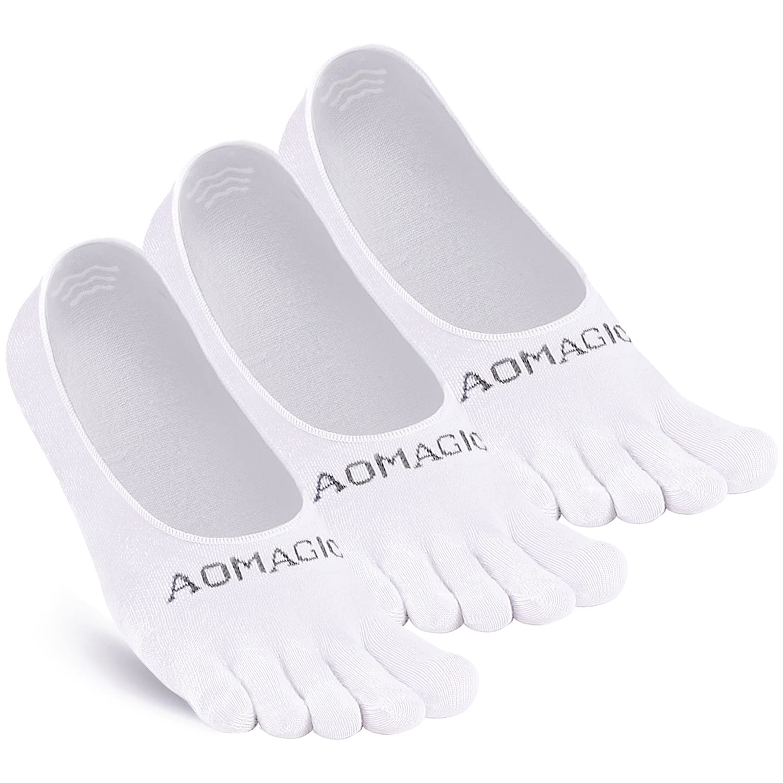 Toe Socks No Show for Women & Men Running Five Fingers Athletic Invisible Liner Socks, Moisture Wicking