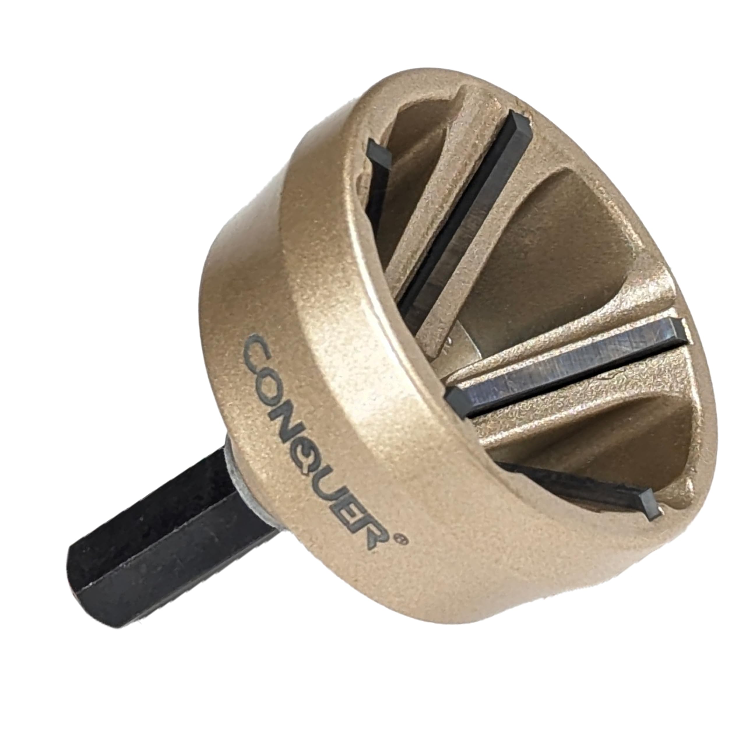 CONQUER Tools Deburring External Chamfer Tool, Premium Tungsten Blade, Deburring Drill Bit, Remove Burr Tools Quick Release Shank Fits for 1/2"-1 3/8"(13mm-35mm) Stainless Steel Burr Removal