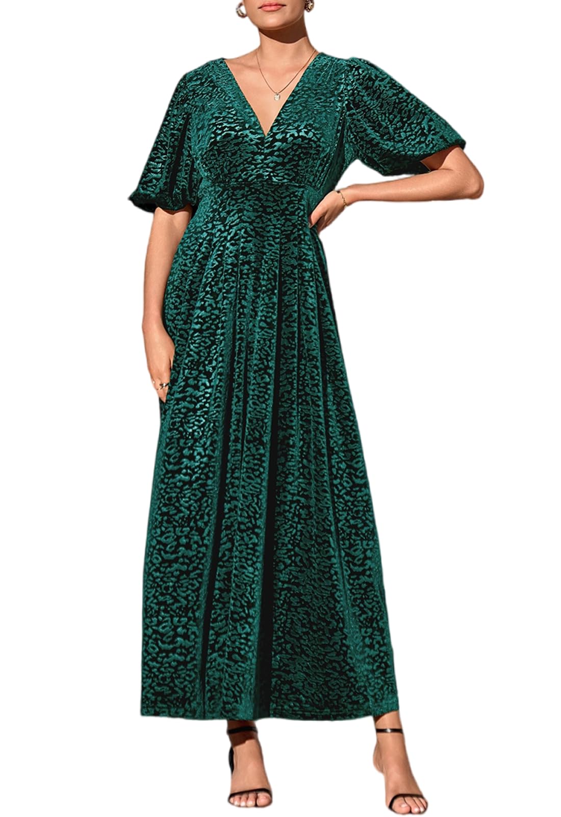 Sissyaki Women's Velvet Formal Dresses for Wedding Guest 2025 Fall Winter Dress