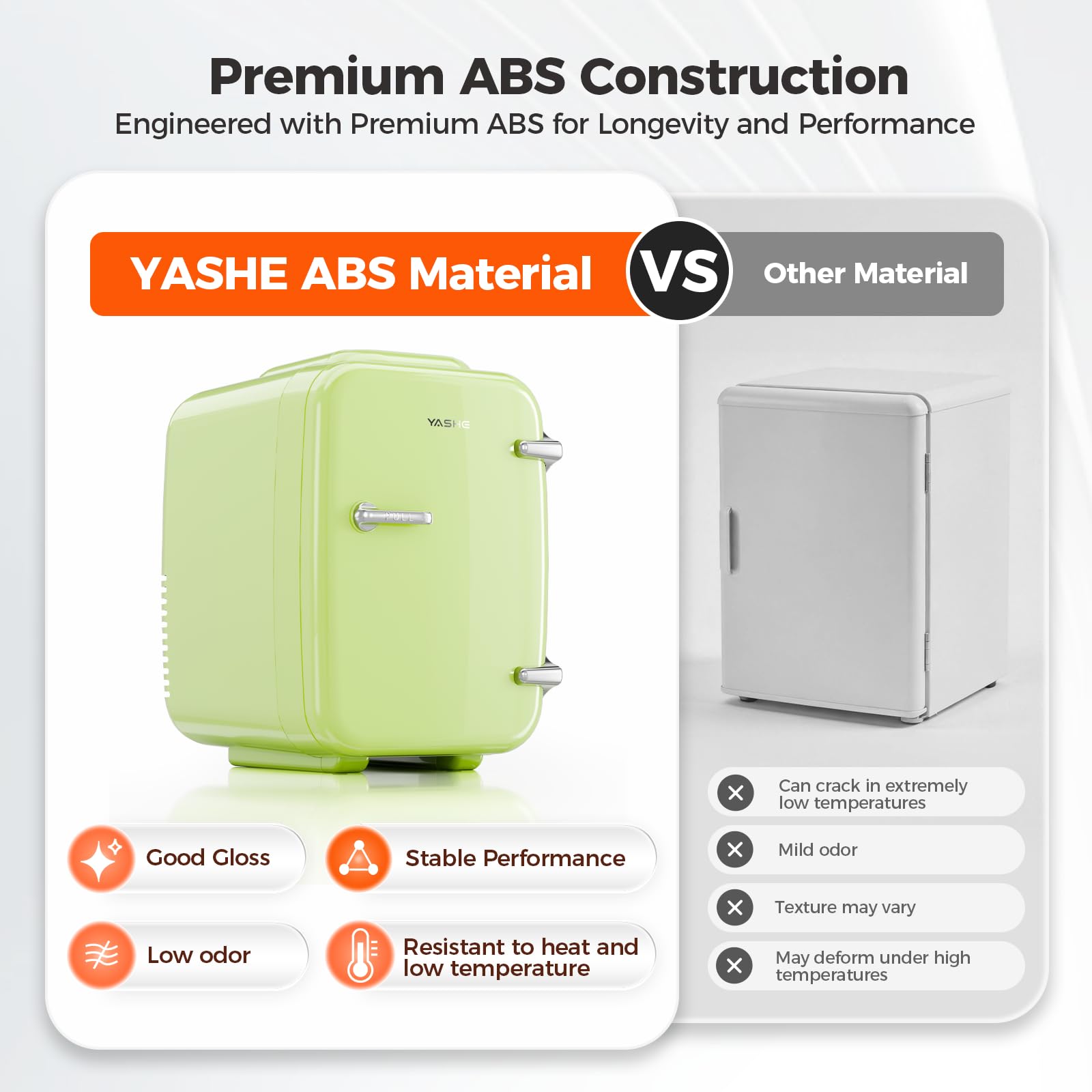 YASHE Mini Fridge, 4 Liter/6 Can Mini Makeup Fridge, 110V AC/ 12V DC Portable Thermoelectric Cooler&Warmer for Skincare, Drink, Cosmetic, Medicine, Small fridge for Bedroom, Office, Dorm, Car, Black