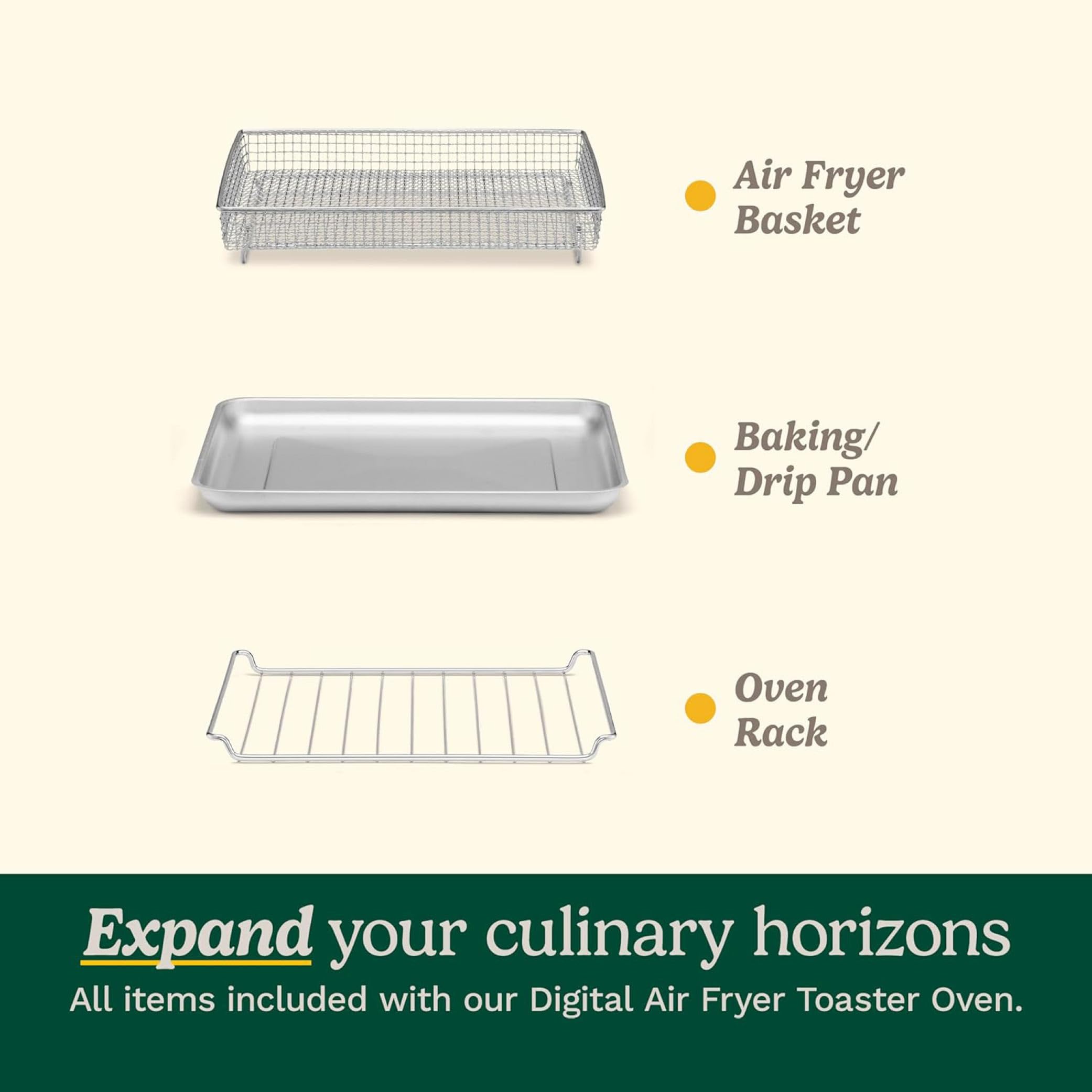 Cuisinart Air Fryer + Convection Toaster Oven, 8-1 Oven with Bake, Grill, Broil & Warm Options, Stainless Steel (TOA-70C)