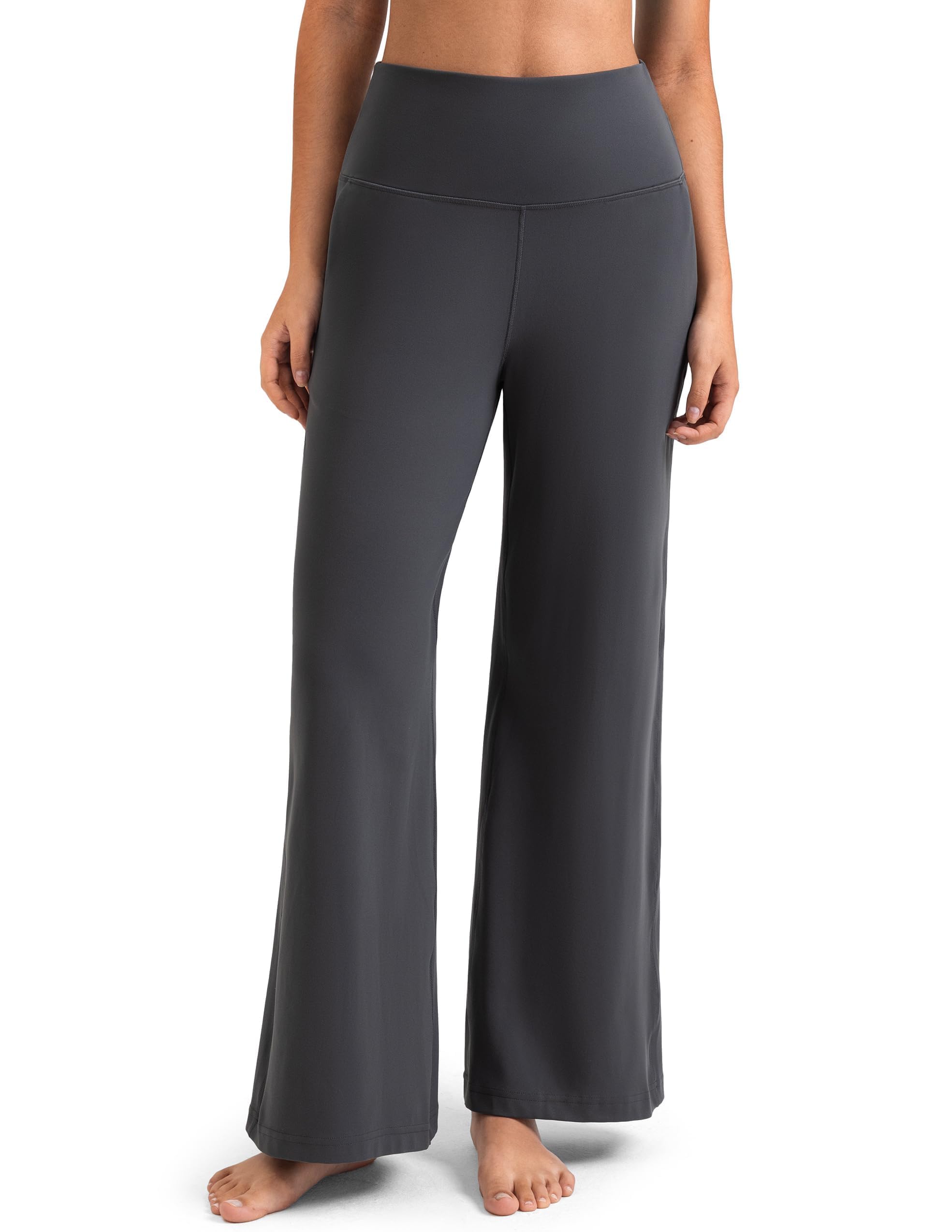 Colorfulkoala Dreamlux Women's High-Waisted Wide Leg Yoga Pants - Ultra Soft Casual Lounging Leggings 27.5/29.5/32.5" Inseam