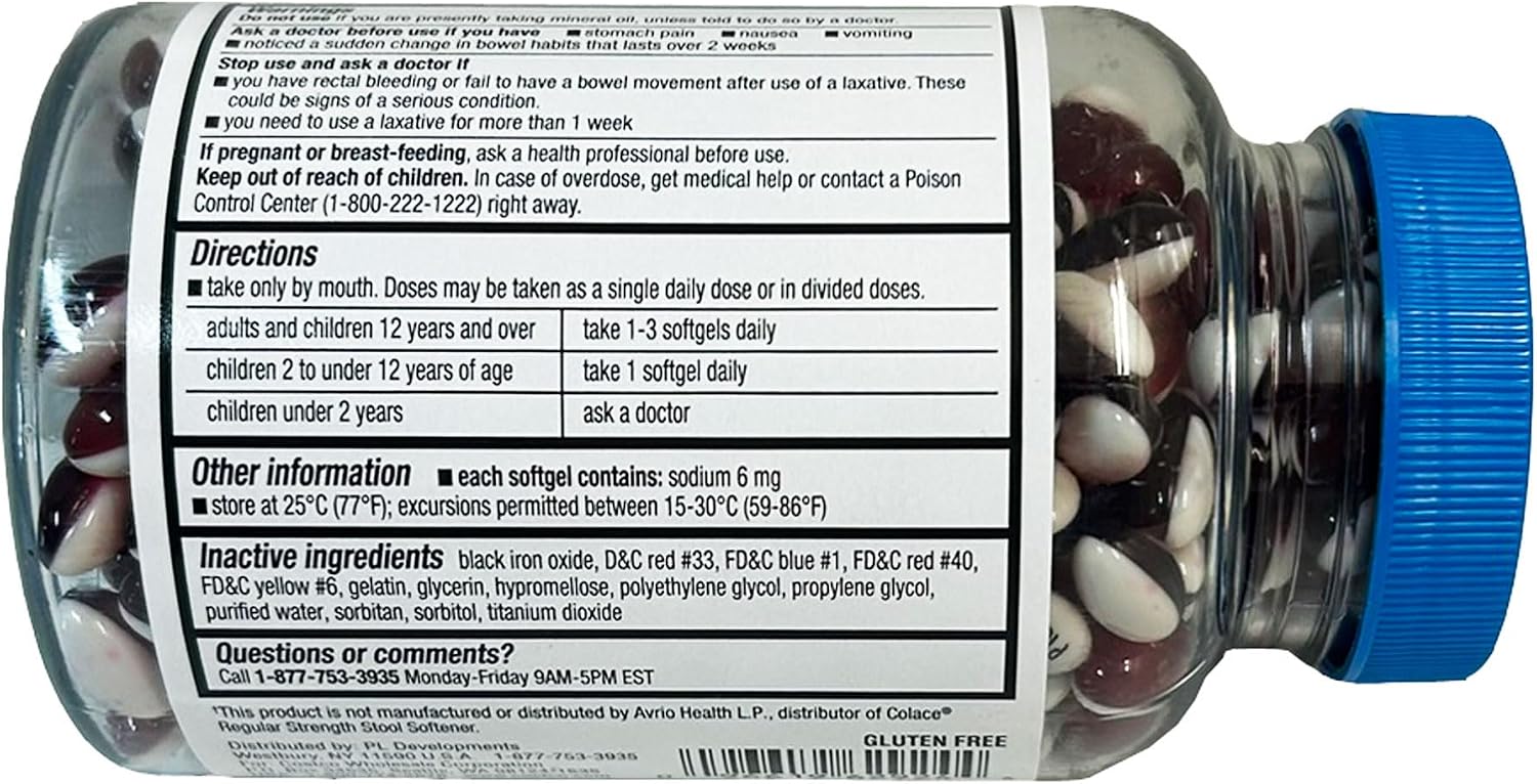 Kirkland Signature Stool Softener Docusate Sodium 100 Mg, 800 Softgels/2Bottle