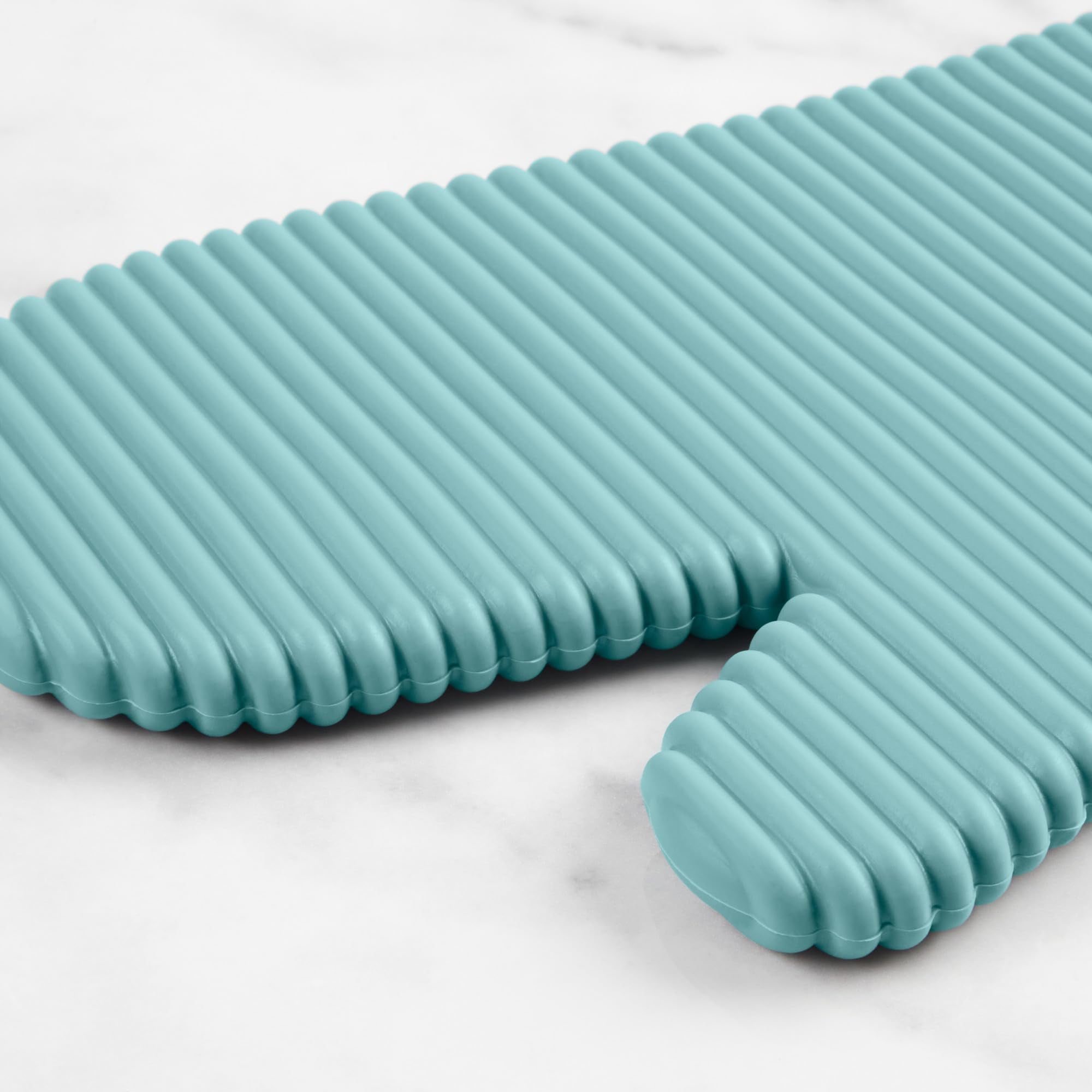 KITCHENAID Ribbed Soft Silicone Oven Mitt 2-Pack Set, 7.5"x13", Aqua Sky
