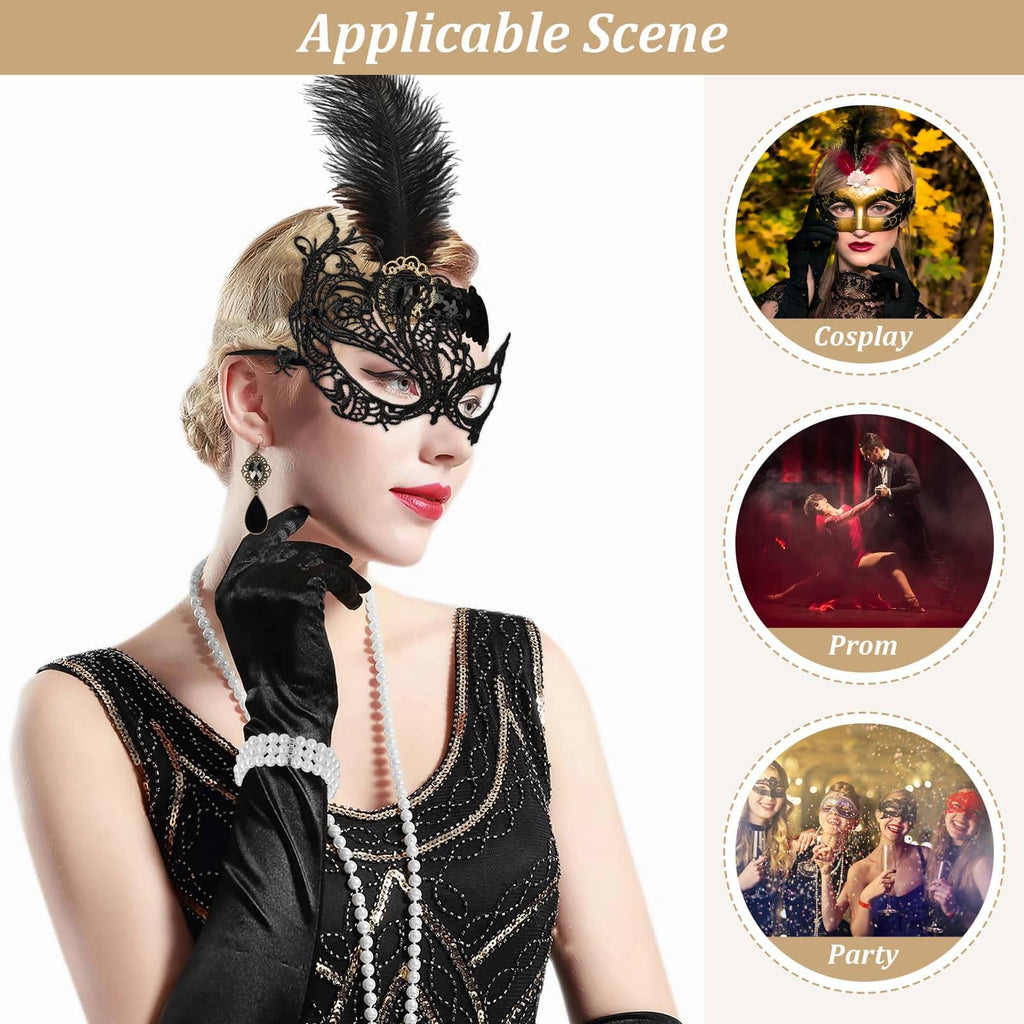 Cridoz Flapper Accessories for Women - 1920s Gatsby & Roaring 20s Style
