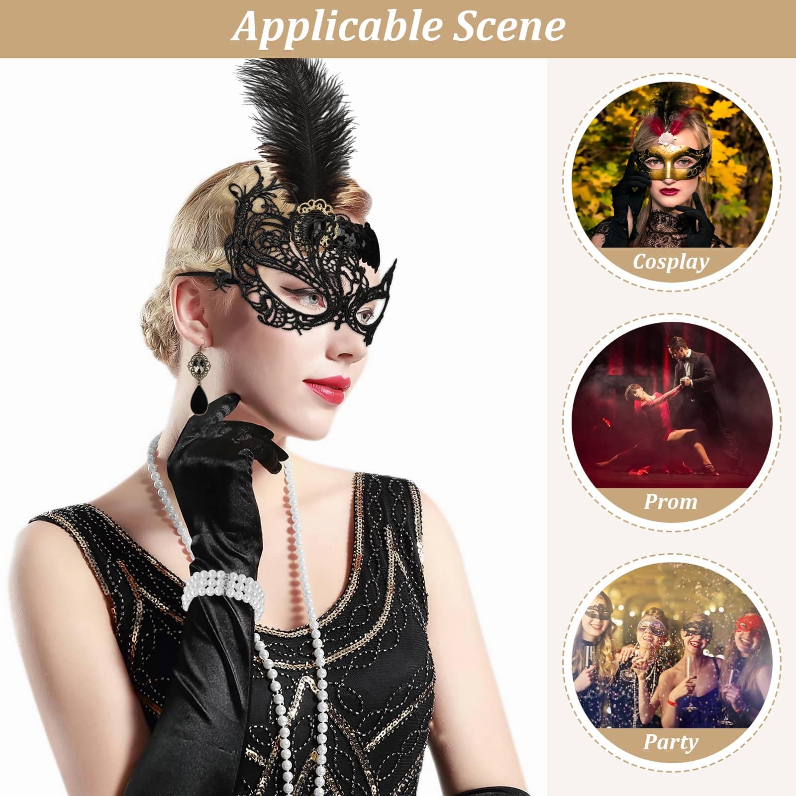 Cridoz Flapper Accessories for Women - 1920s Gatsby & Roaring 20s Style