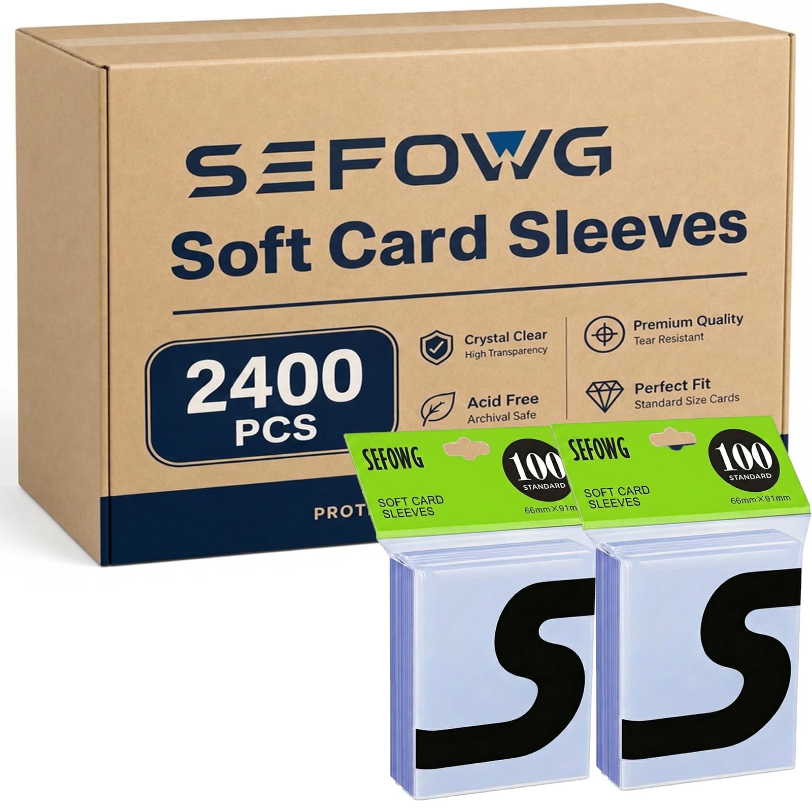 600ct Clear Card Sleeves for Trading Cards, Baseball Sports Soft Sleeves, Ultra Soft Plastic Card Protector Sleeve for Football, MTG, PKM, Game, Standard Cards