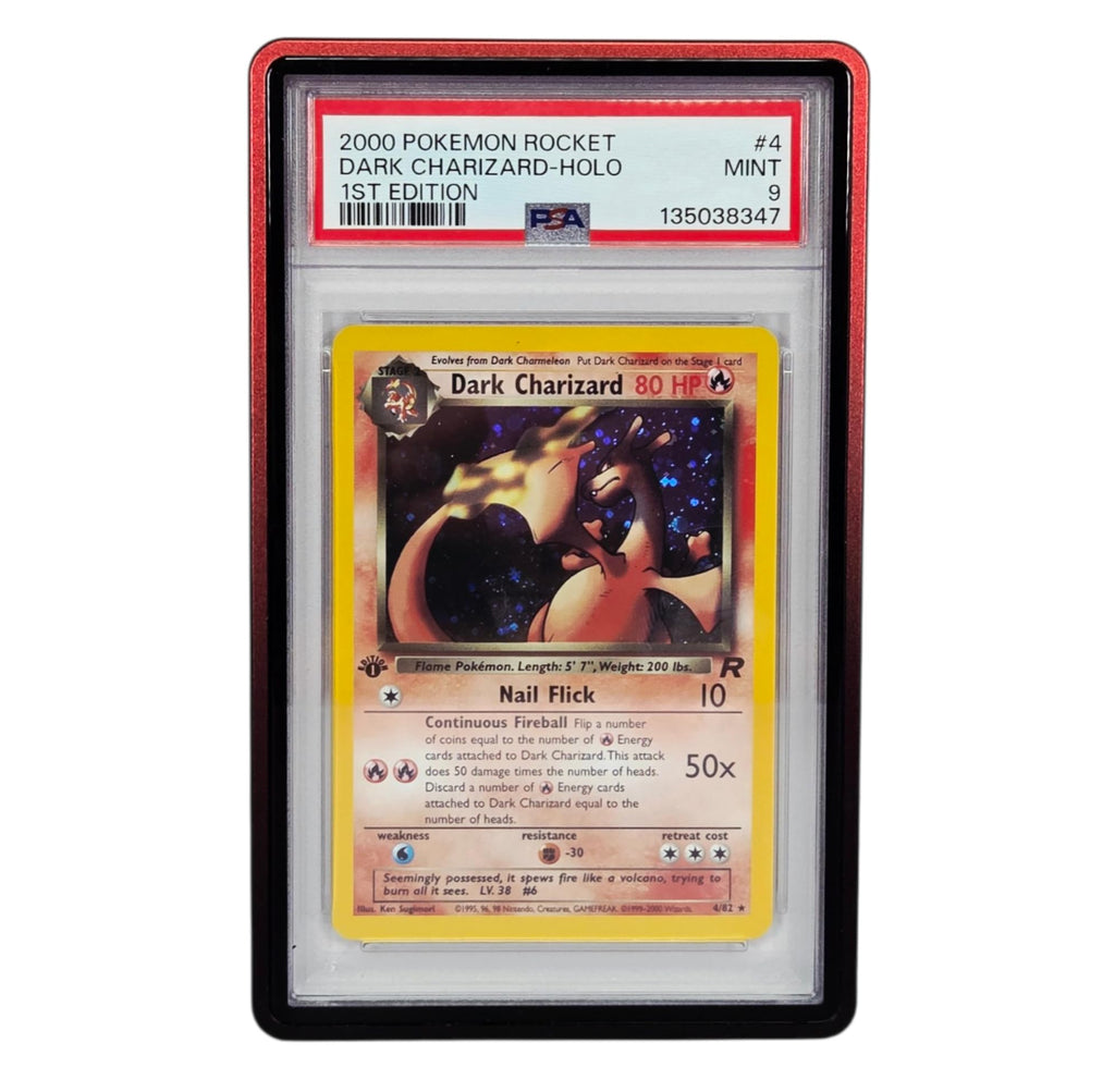 Metal PSA Slab Bumper Case UV Resistant- Safeguard Stackable Magnetic Aluminum Metal Case For Graded Cards (Black)