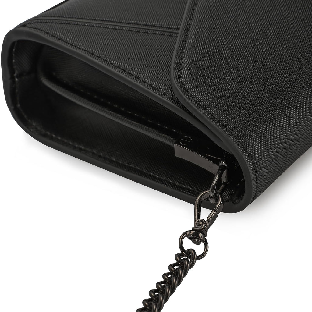 DEXMAY Women Envelope Clutch Faux Saffiano Leather Evening Handbag Foldover Clutch Bag Formal Dressy Purse