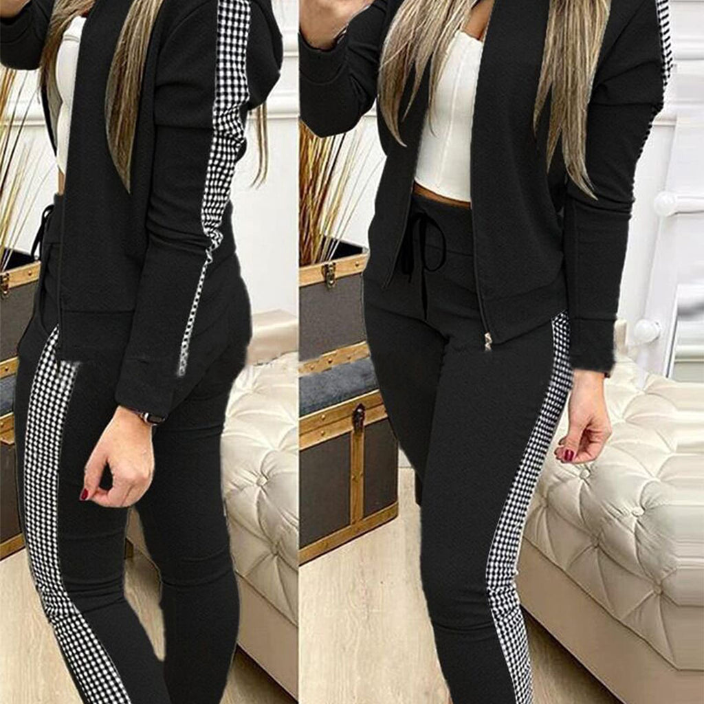amropi Women's 2 Piece Tracksuit Sweatsuits Sets Hoodie Sweatshirt and Jogging Sweatpants Suit