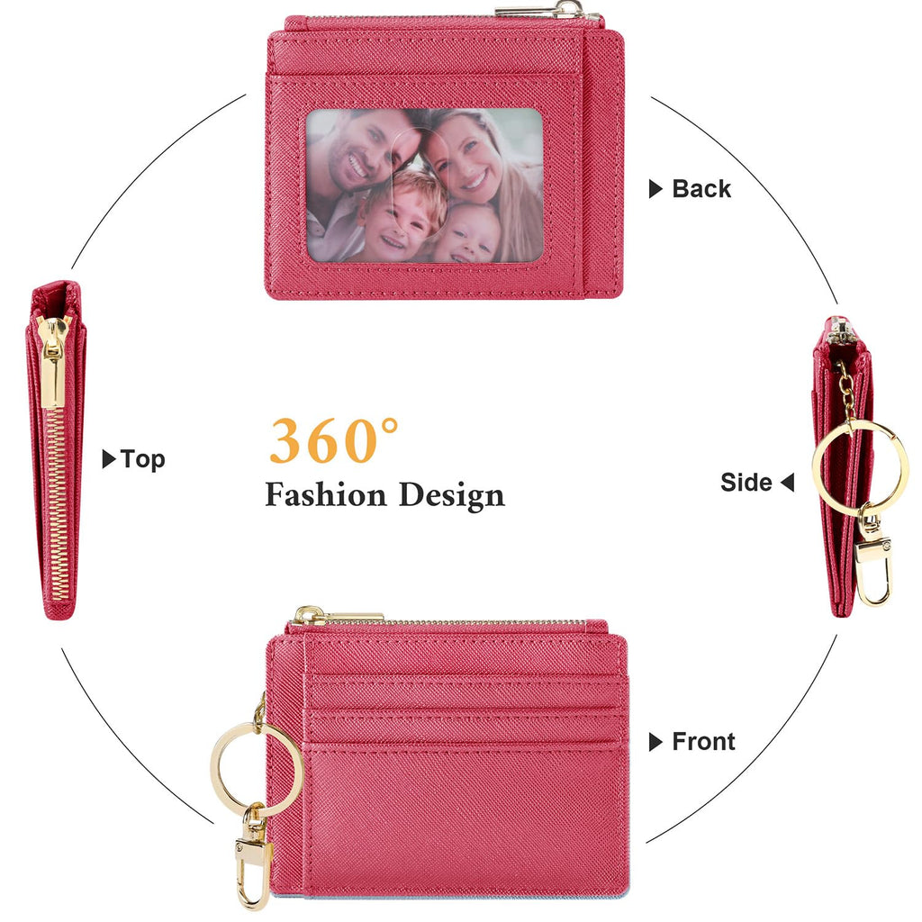 Sodsay Card Case Slim Front Pocket Wallet for Women Credit Card Holder with Keychain | Slim, Credit Card Holder, Front Pocket, with Keychain | Slim