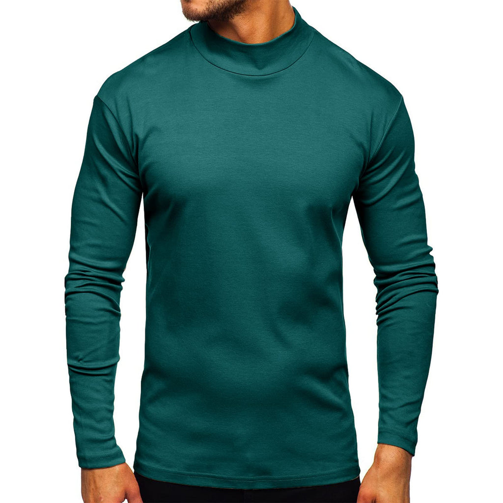 Rela Bota Mens Half Turtleneck Long Sleeve Pullover Basic Designed Undershirt Stretch Slim Fit Sweaters