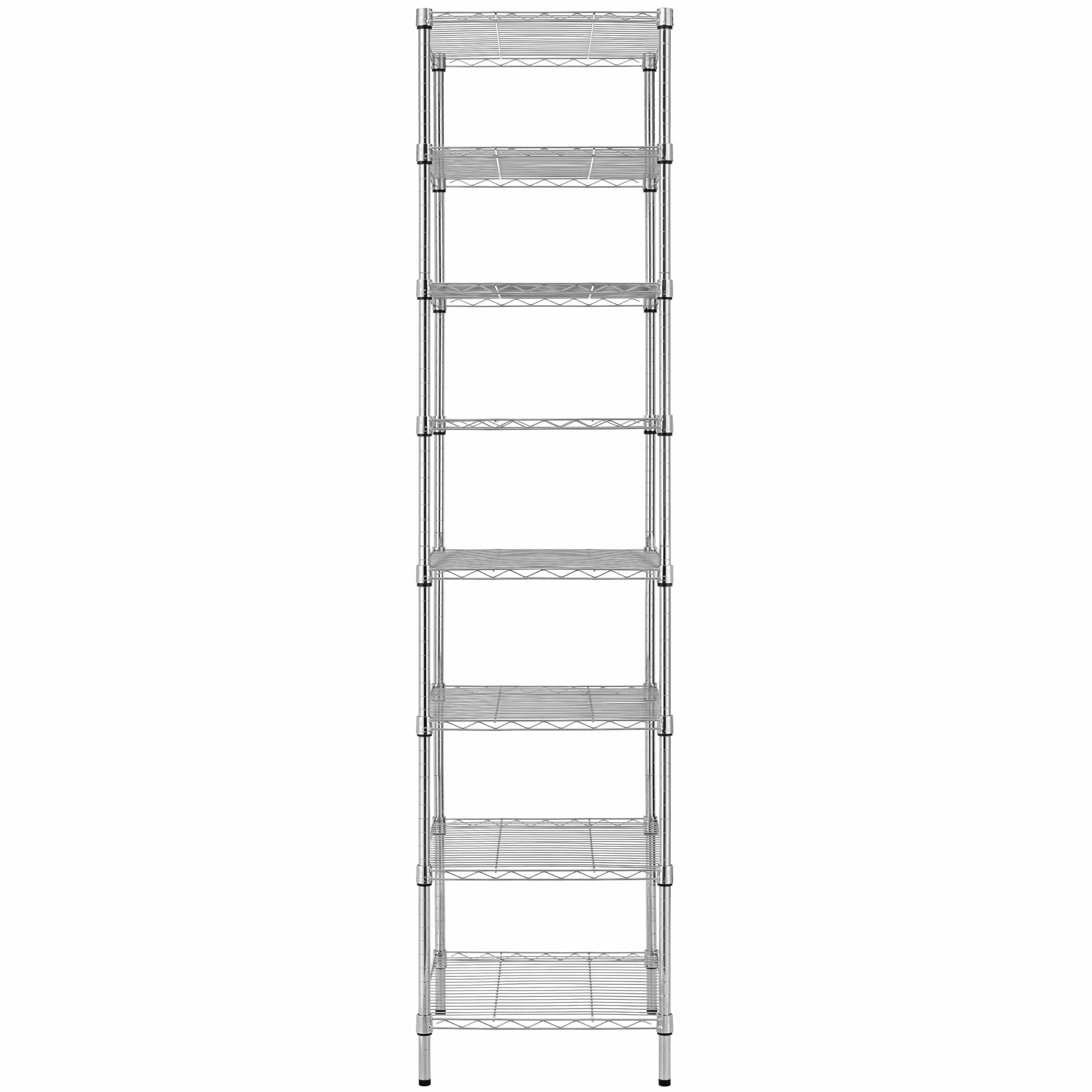 Finnhomy Heavy Duty 5 Tier Wire Shelving Unit, 18x18x59-inches 5 Shelves Storage Rack, Metal Shelving with Thicken Steel Tube, NSF Certified, Chrome
