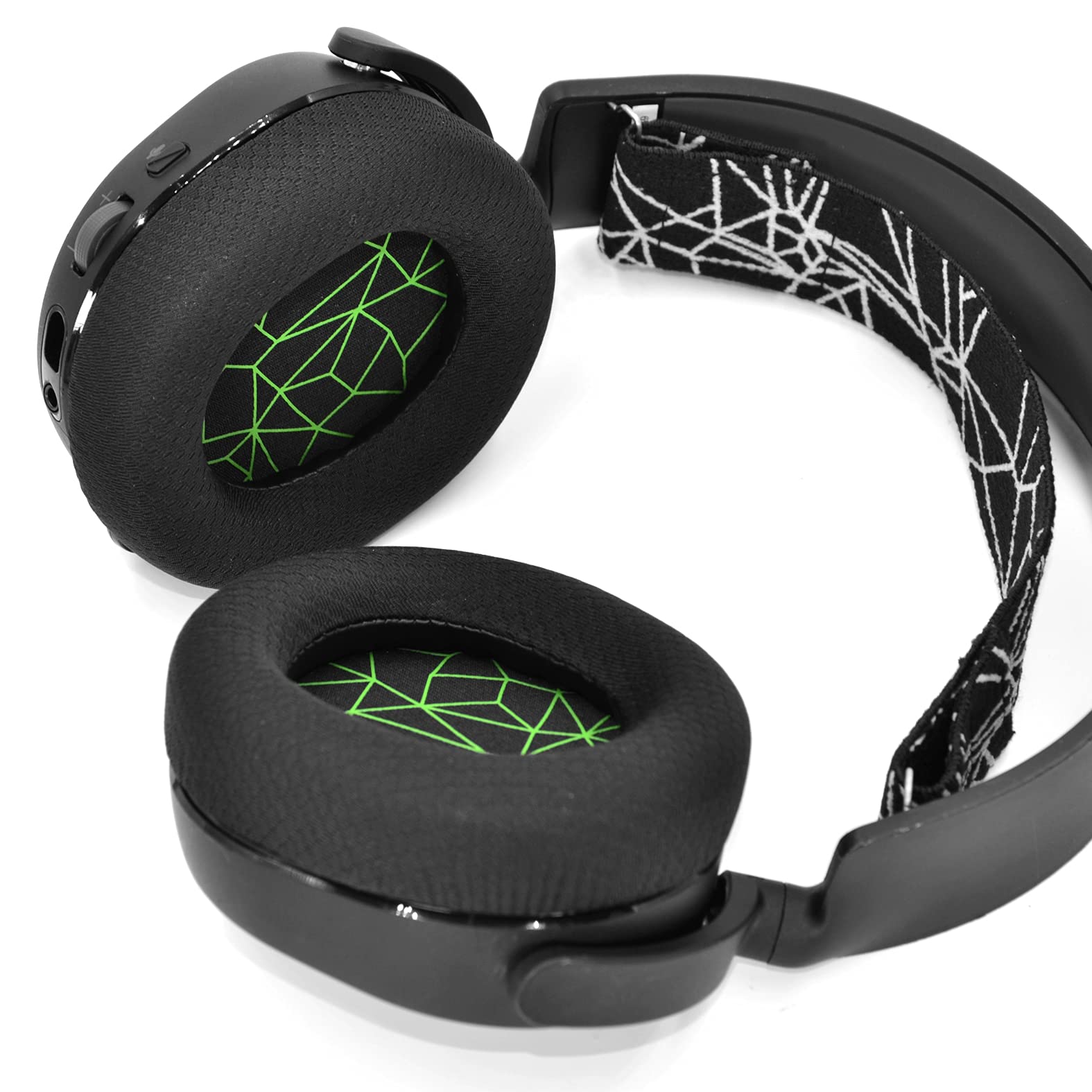 Arctis 3/5 / 7/9 Replacement Black Fabric Ear Pads Cushion Compatible with SteelSeries Arctis 3 / Arctis 5 / Arctis 7 Arctis 9 / Arctis 1 / Arctis pro Lossless Wireless Gaming Headset Headphone