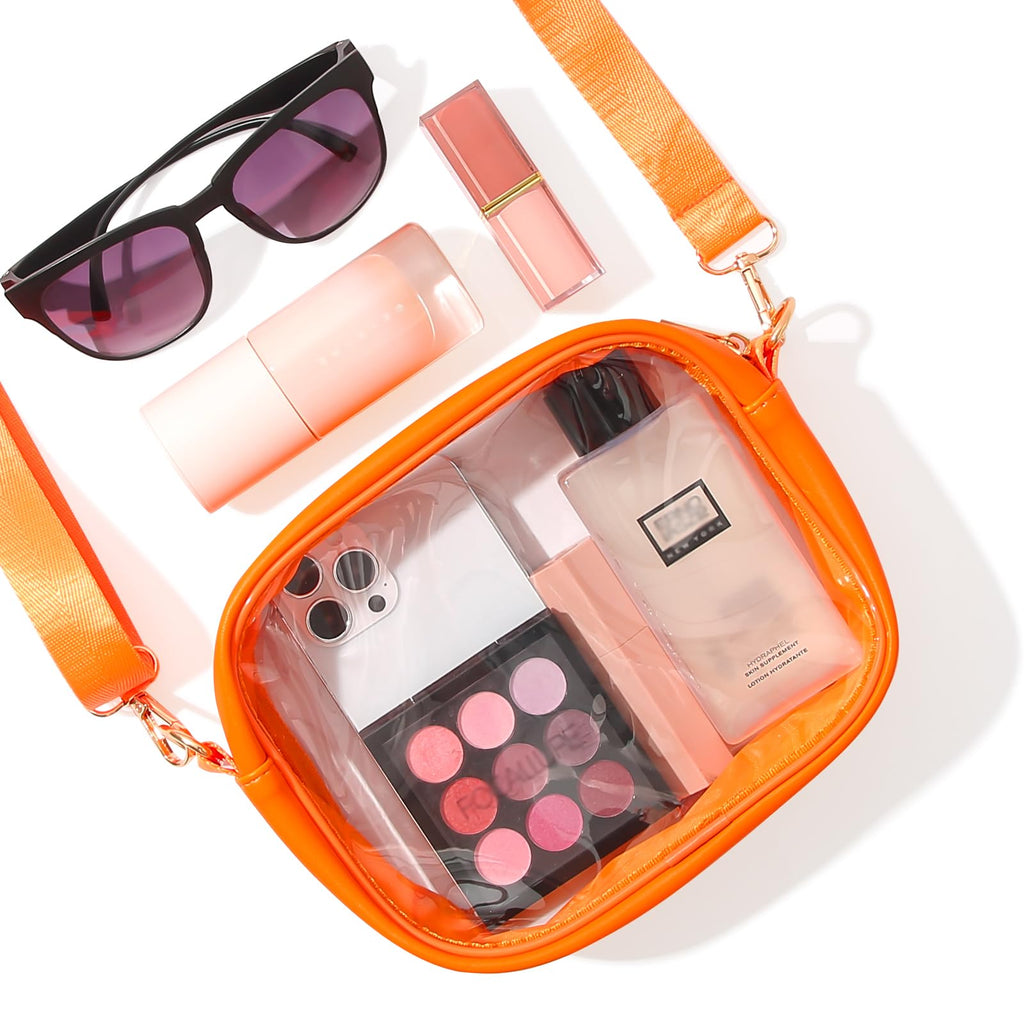 TOBVZOO Clear Bag Stadium Approved, Crossbody Transparent Bag for Concerts Sports Events, Purses for Men & Women