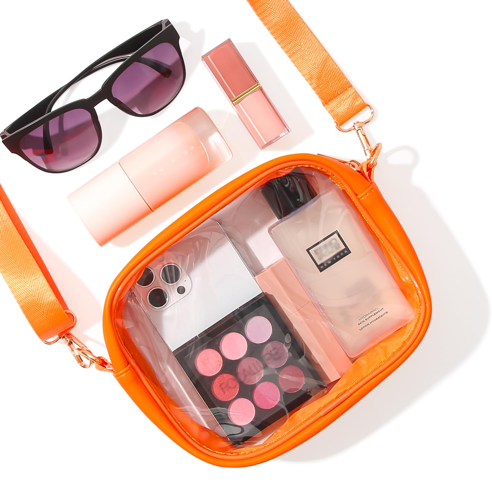 TOBVZOO Clear Bag Stadium Approved, Crossbody Transparent Bag for Concerts Sports Events, Purses for Men & Women