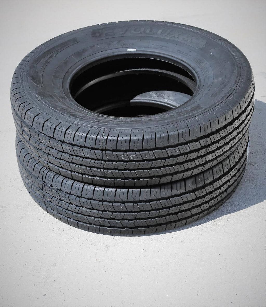 Evoluxx Rotator H/T All-Season Commercial Van Radial Tire-195/75R16 195/75/16 195/75-16 107/105R Load Range D LRD 8-Ply BSW Black Side Wall