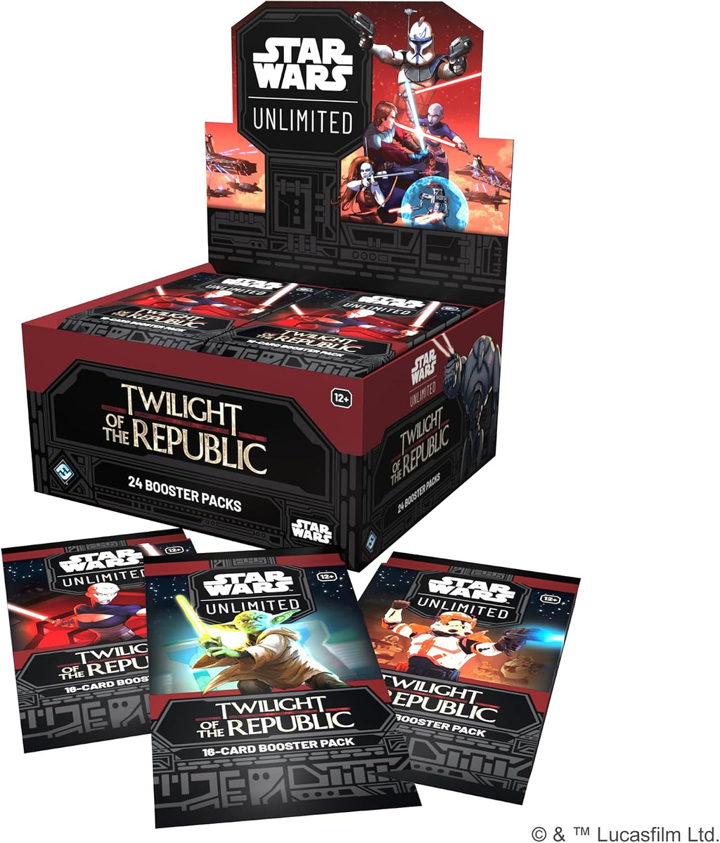 Asmodee Star Wars: Unlimited TCG Twilight of The Republic Booster Display (Set of 24 Booster Packs) - Trading Card Game for Kids & Adults, Ages 12+, 2+ Players, 20 Min Playtime