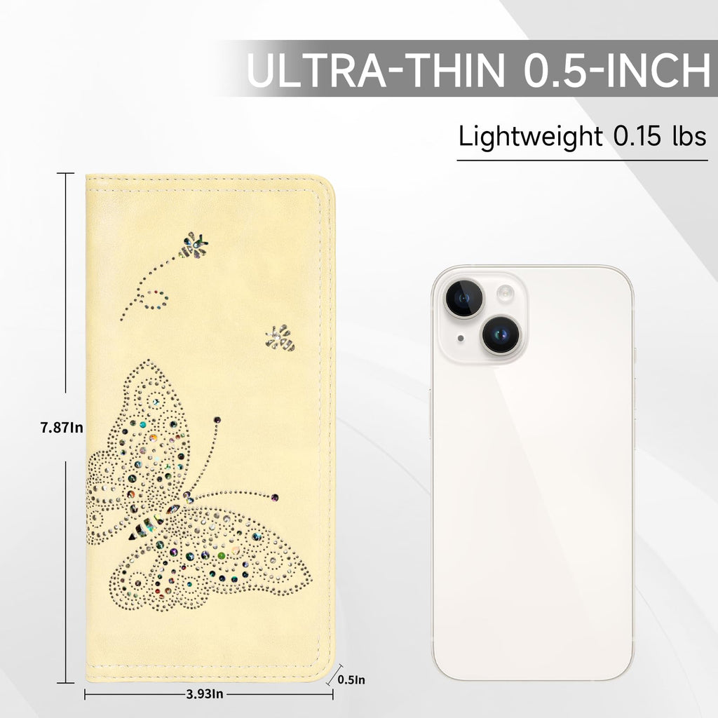 KITEVIUN RFID Wallet Women Ultra Slim Thin Womens Wallet Compact Clutch Long Ladies Wallet for Women WHITE