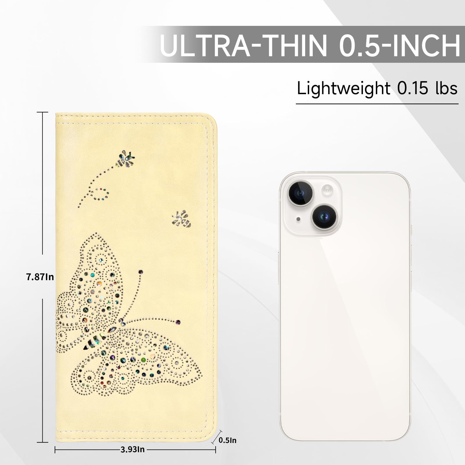 KITEVIUN RFID Wallet Women Ultra Slim Thin Womens Wallet Compact Clutch Long Ladies Wallet for Women WHITE