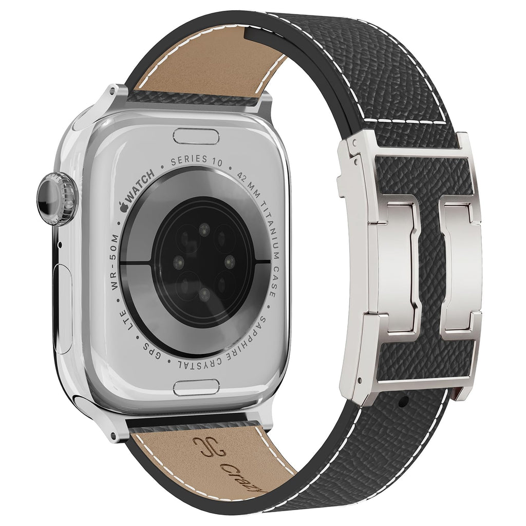 Designer Leather Band Compatible with Apple Watch 49mm46mm45mm44mm42mm41mm 40mm38mm for Women,Magnetic Buckle Replacement Strap for iWatch Ultra 3/2 /1 SE 3/2/1 Series 11/10/9/8/7/6/5/4/3/2/1