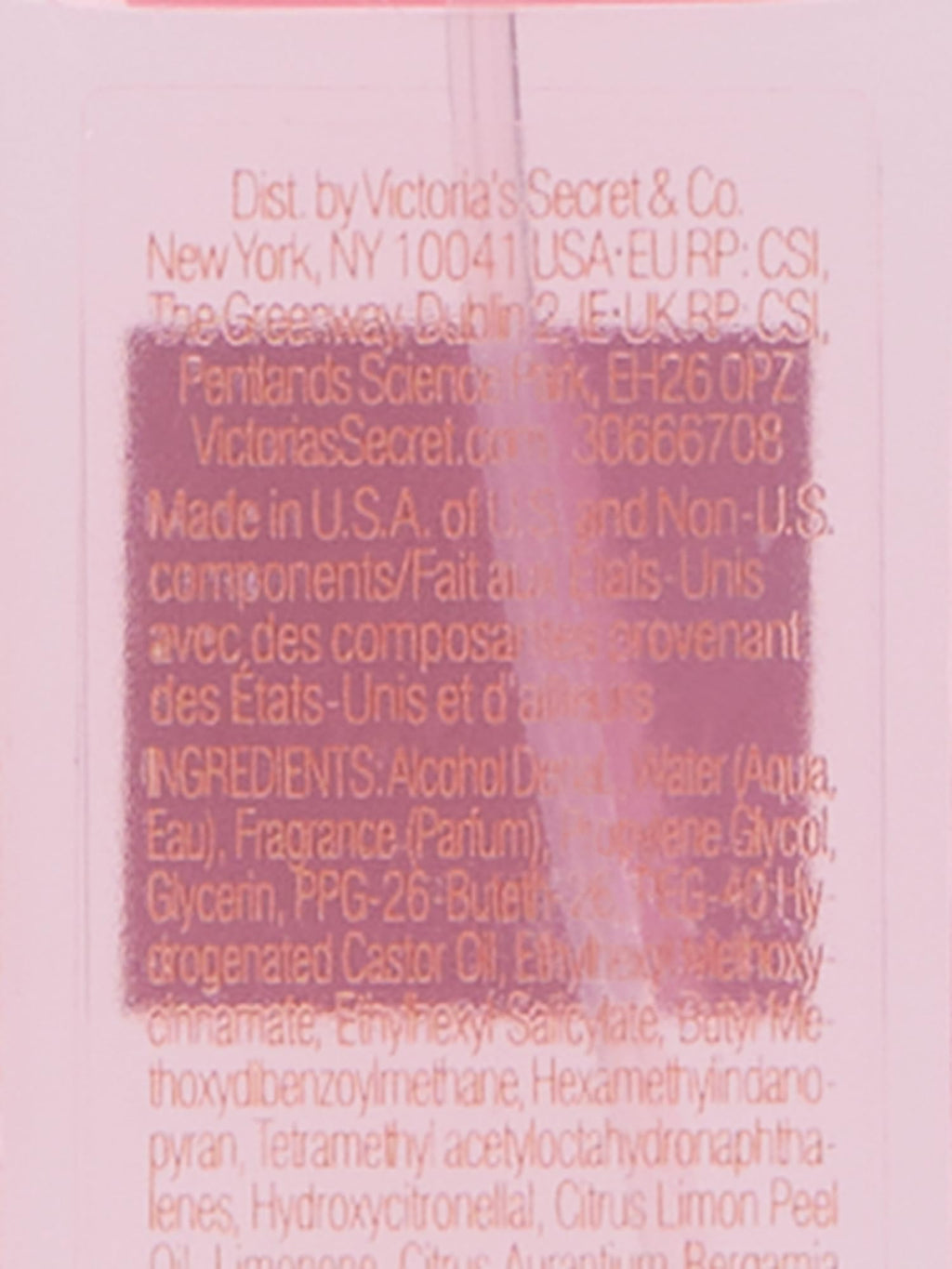 Victoria's Secret Bare Fragrance Mini Mist, notas de sándalo australiano, mandarín de Madagascar y violeta egipcia, spray corporal para mujer (2.5 onzas)