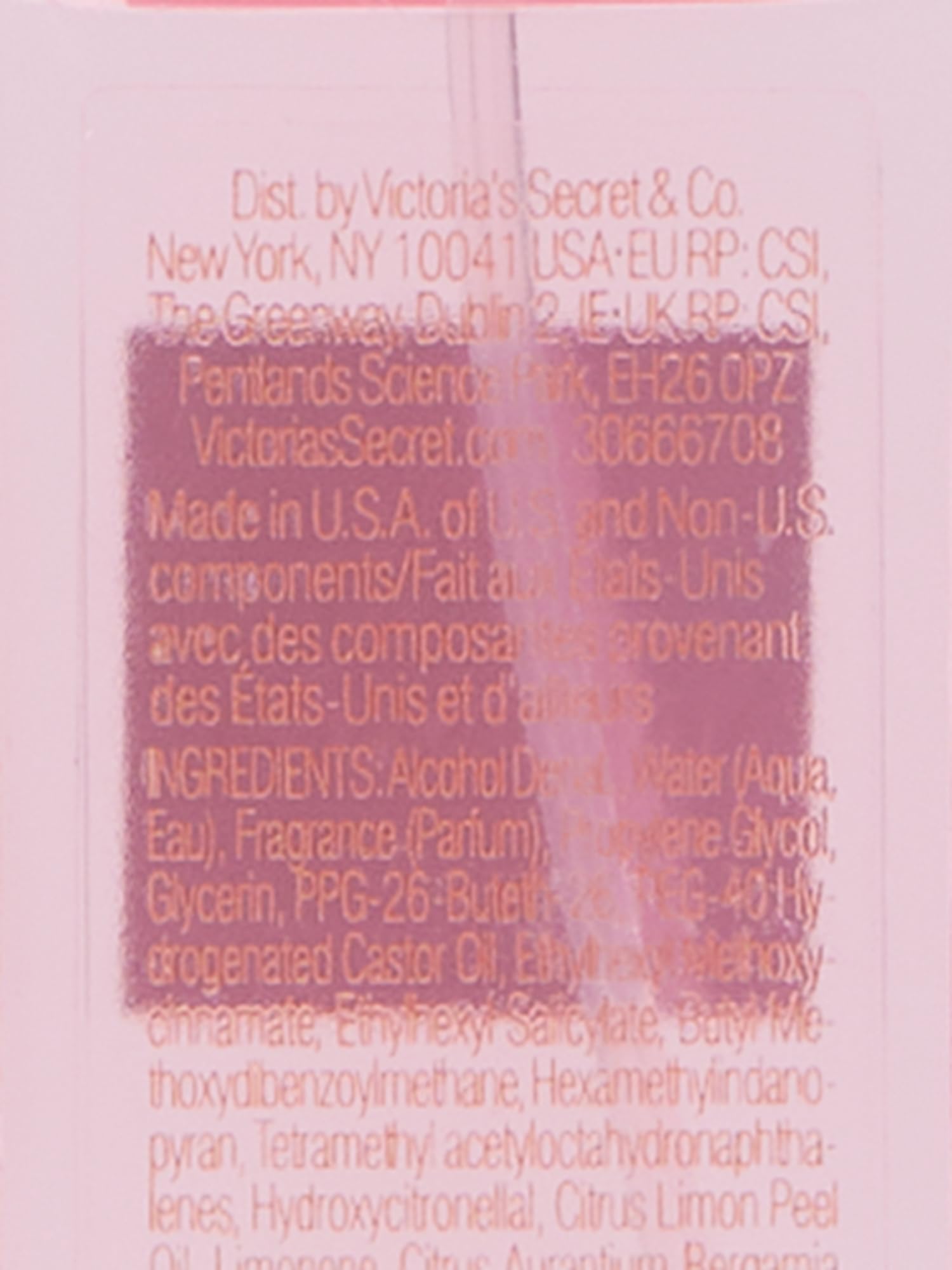 Victoria's Secret Bare Fragrance Mini Mist, notas de sándalo australiano, mandarín de Madagascar y violeta egipcia, spray corporal para mujer (2.5 onzas)