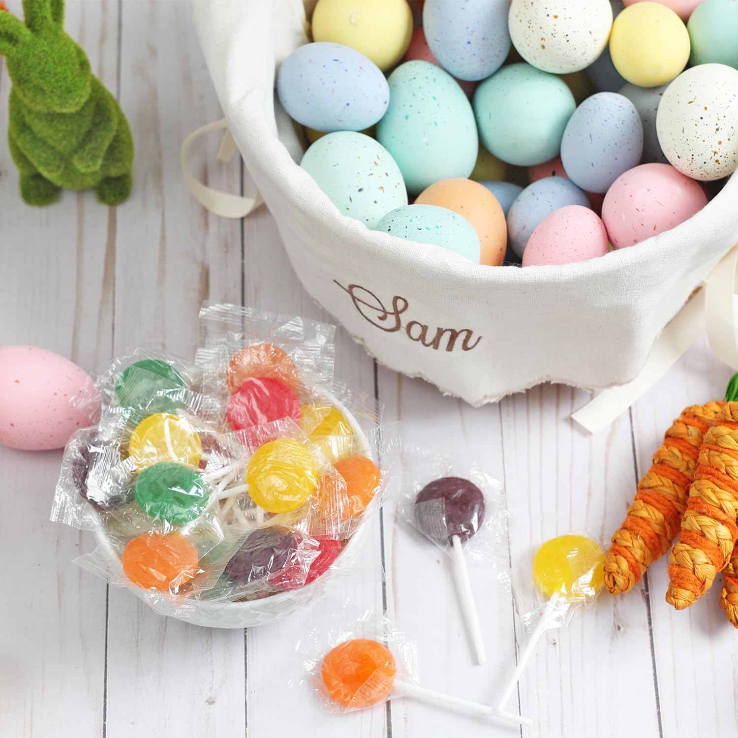 A Great Surprise Classic Lollipops - 3 Pounds - Individually Wrapped Candies - Flat Round Bulk Suckers For Kids, Doctors Office, Schools, Banks
