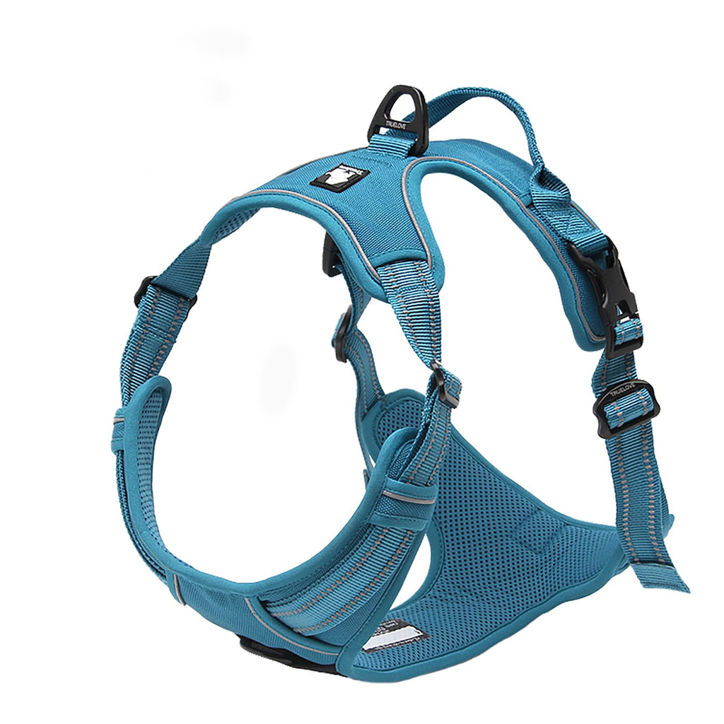 TRUE LOVE Adjustable No-Pull Dog Harness Reflective Pup Vest Harnesses Comfortable Control Brilliant Colors TLH5651(Black,XS)